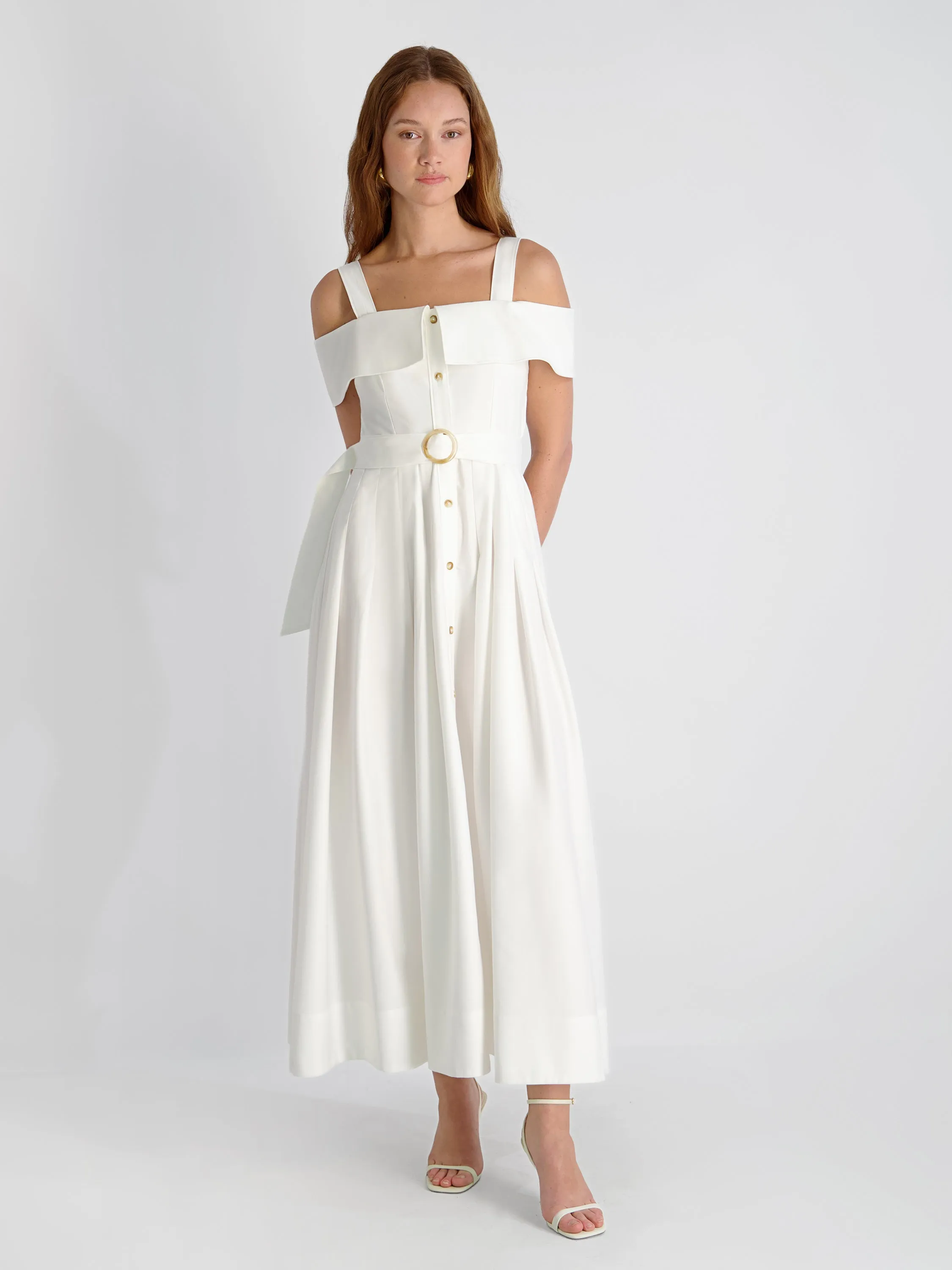 FLUID RAYON MIDI DRESS sold by French Connection product image thumbnail 5