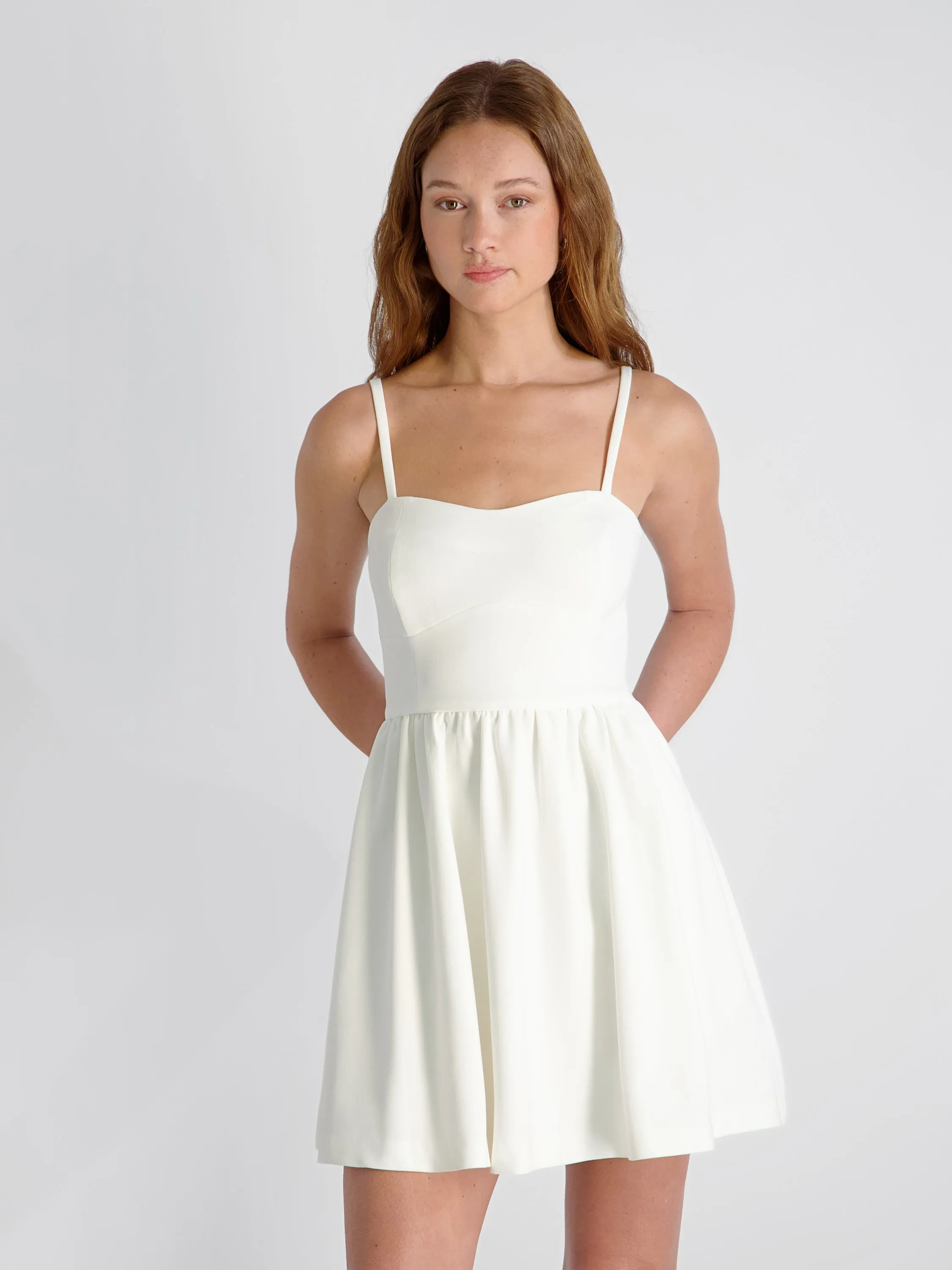 WHISPER MULTI SEAM STRAPPY MINI DRESS sold by French Connection