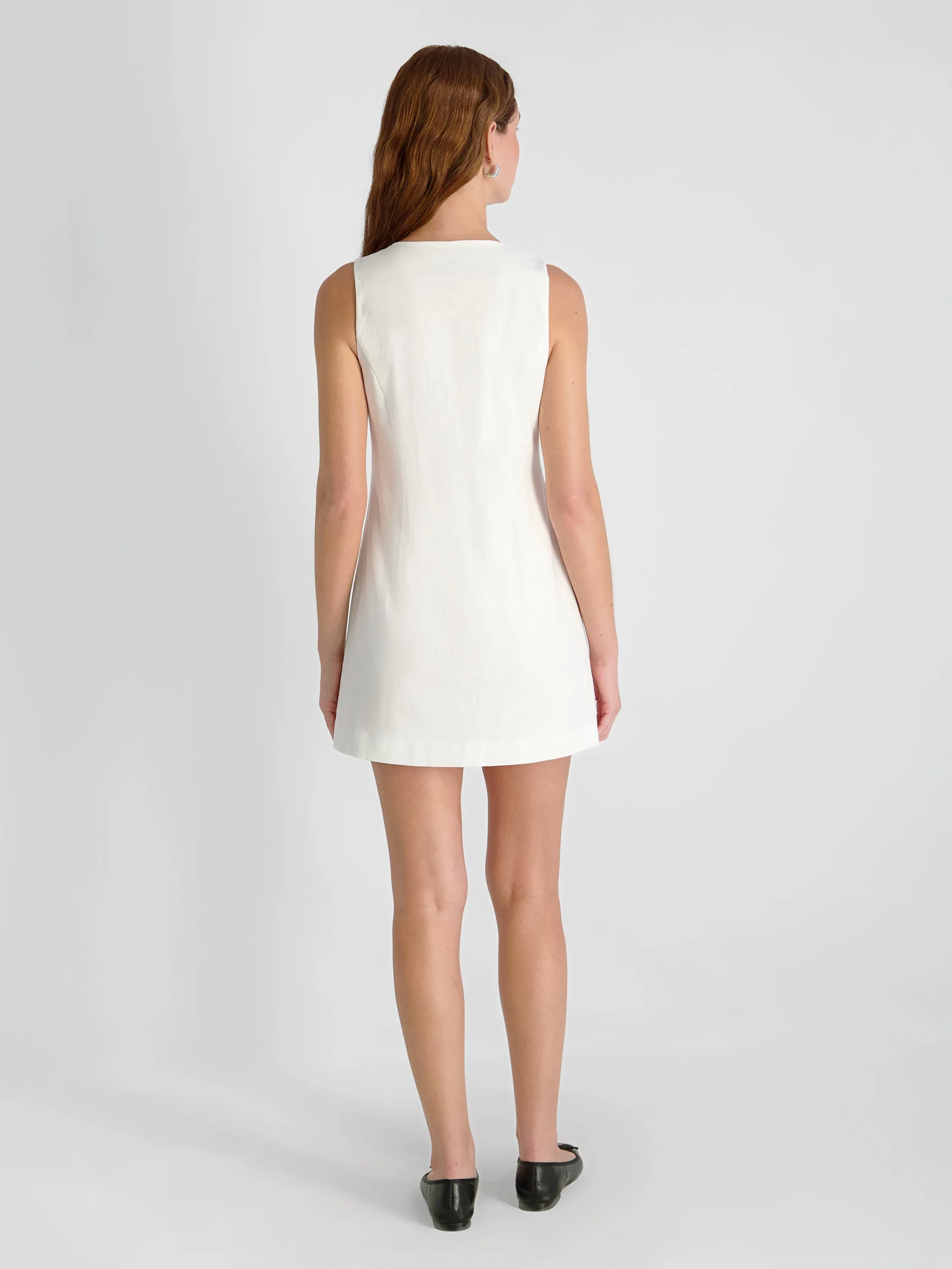 ASPEN LINEN SLEEVELESS A-LINE DRESS sold by French Connection product image thumbnail 3