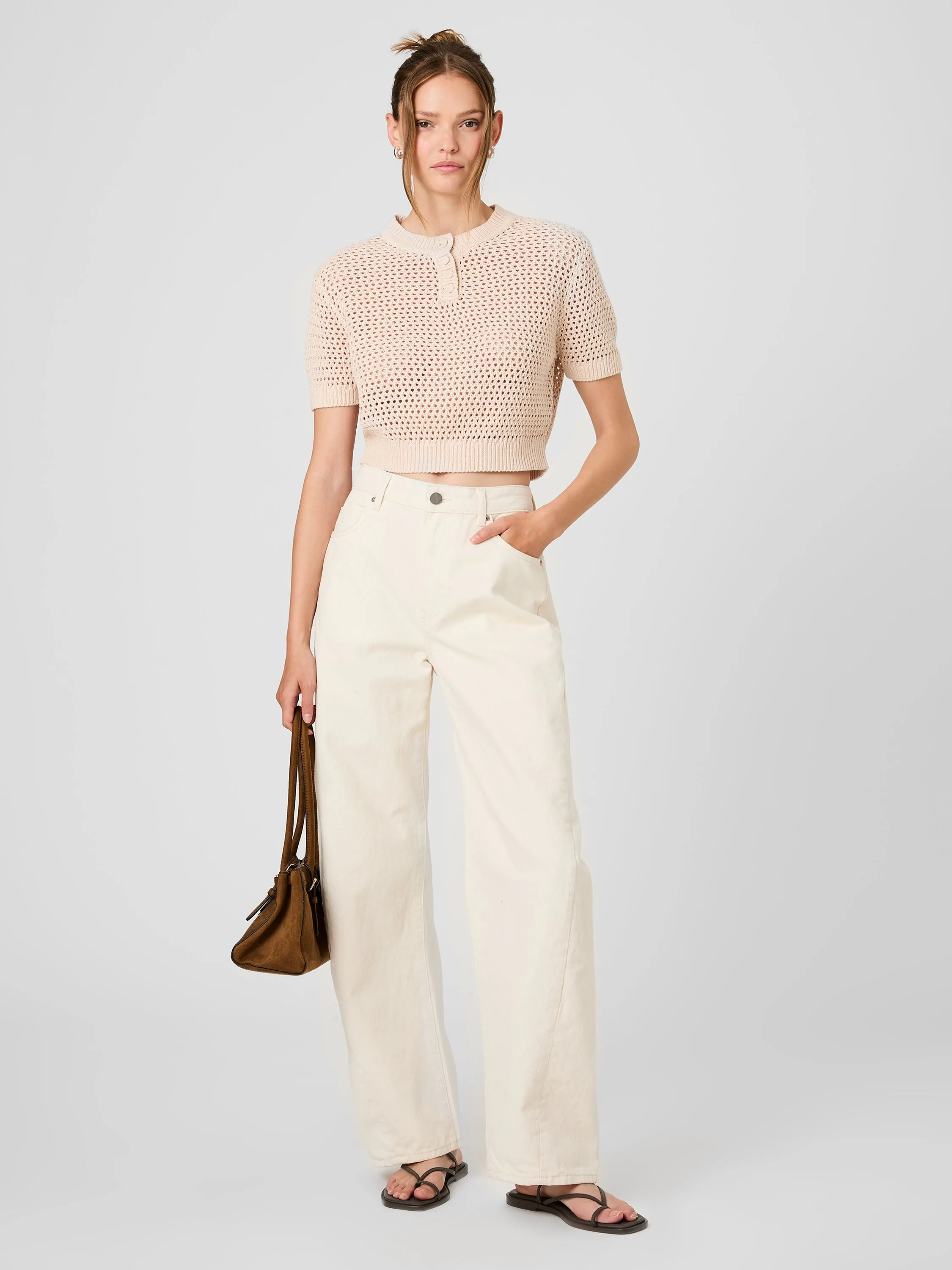 TEDDY ALL OVER KNIT SHORT SLEEVE TOP sold by French Connection product image thumbnail 2