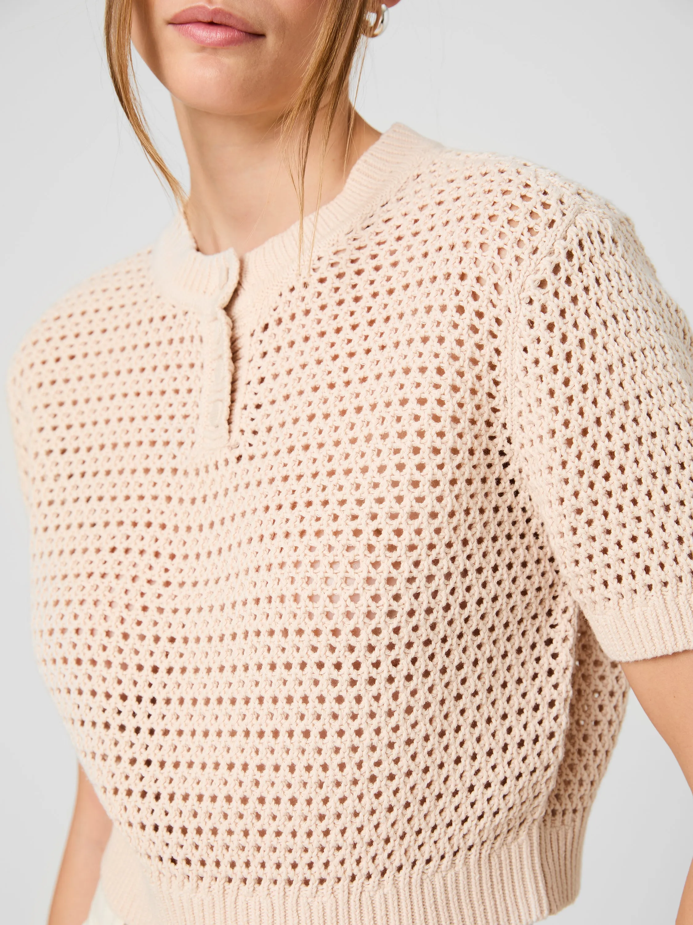 TEDDY ALL OVER KNIT SHORT SLEEVE TOP sold by French Connection product image thumbnail 4
