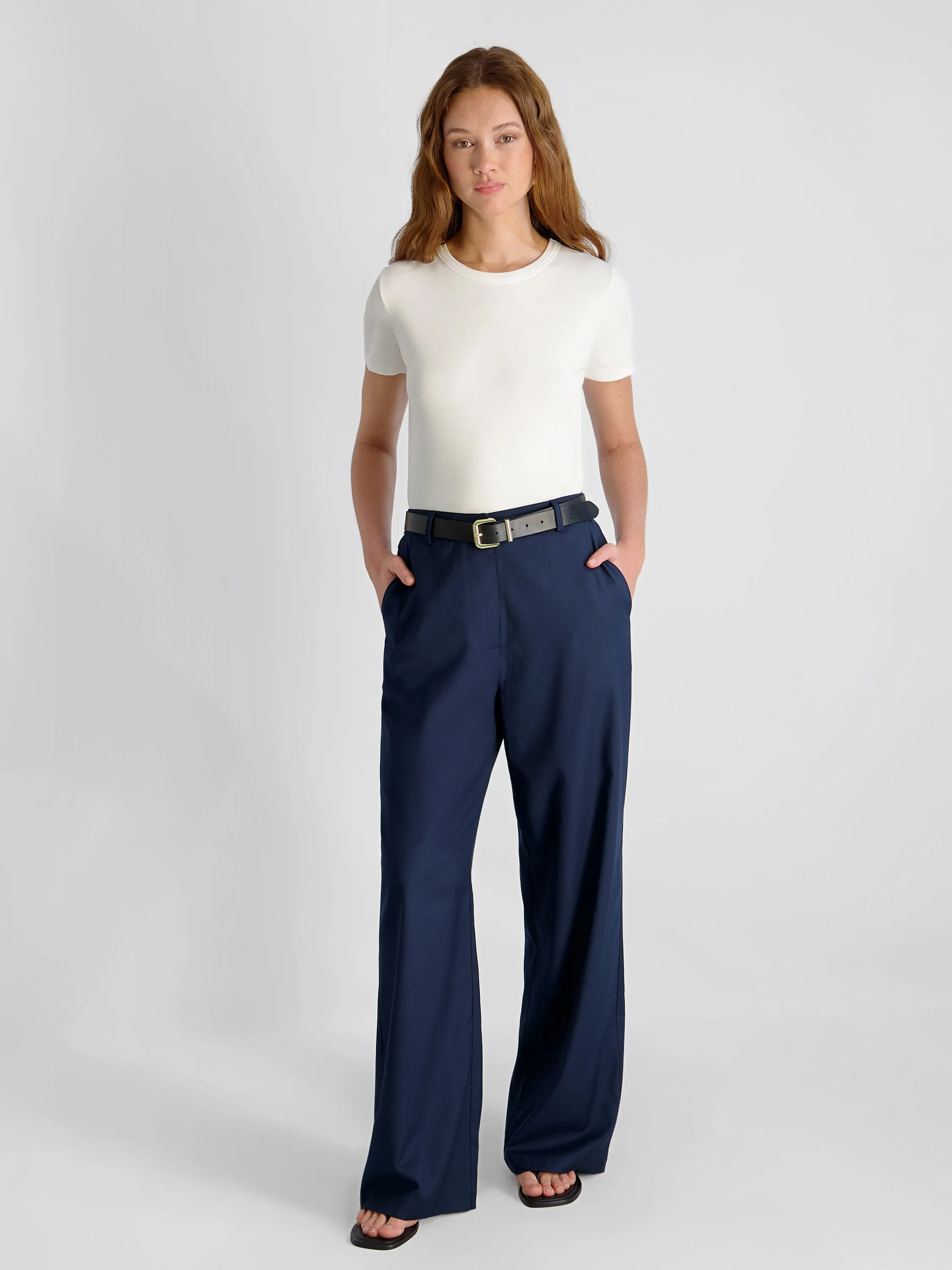 LIGHTWEIGHT TWILL RELAXED TROUSERS sold by French Connection product image thumbnail 3