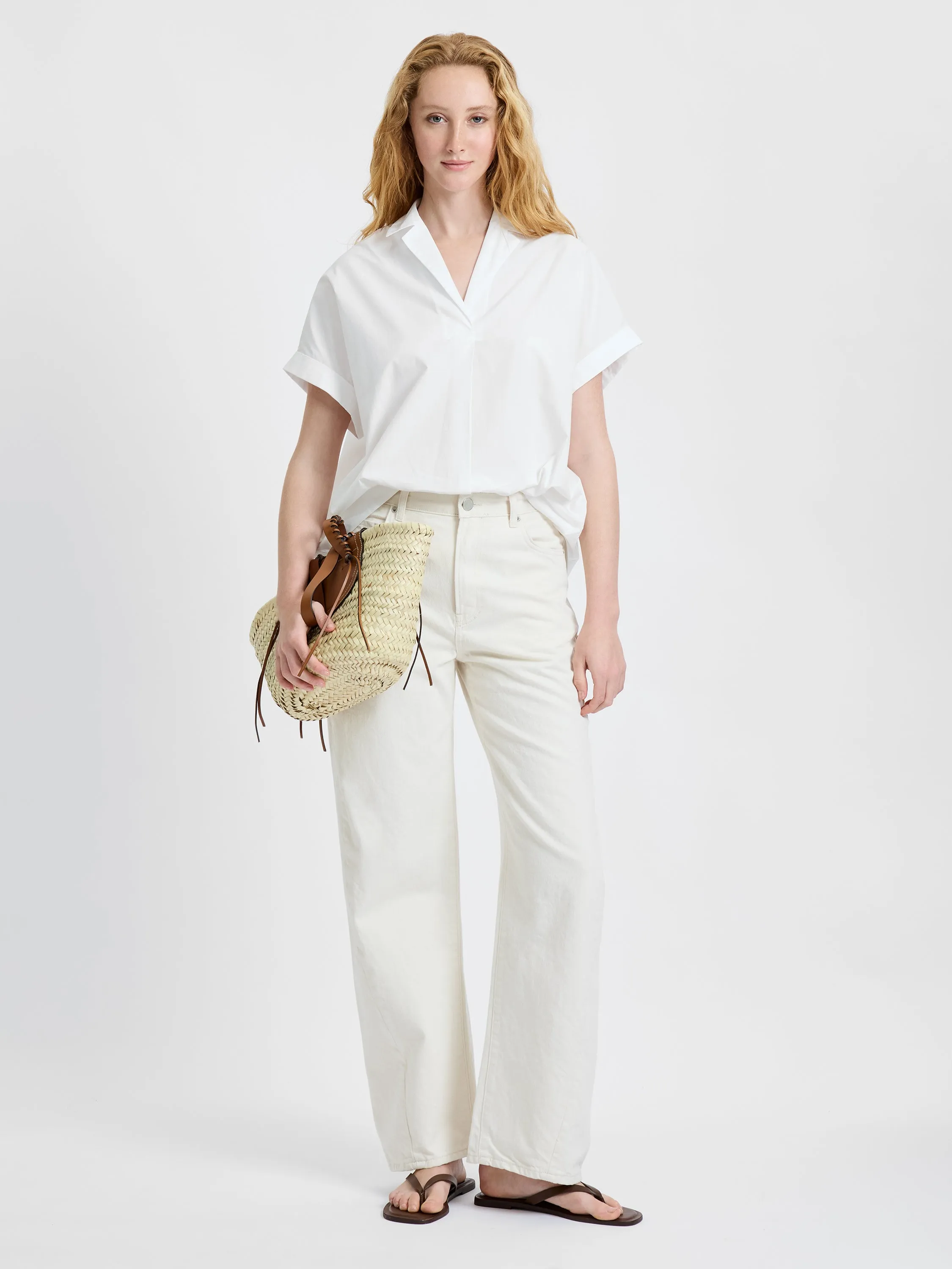 POPLIN COLLAR SHORT SLEEVE PULLOVER sold by French Connection