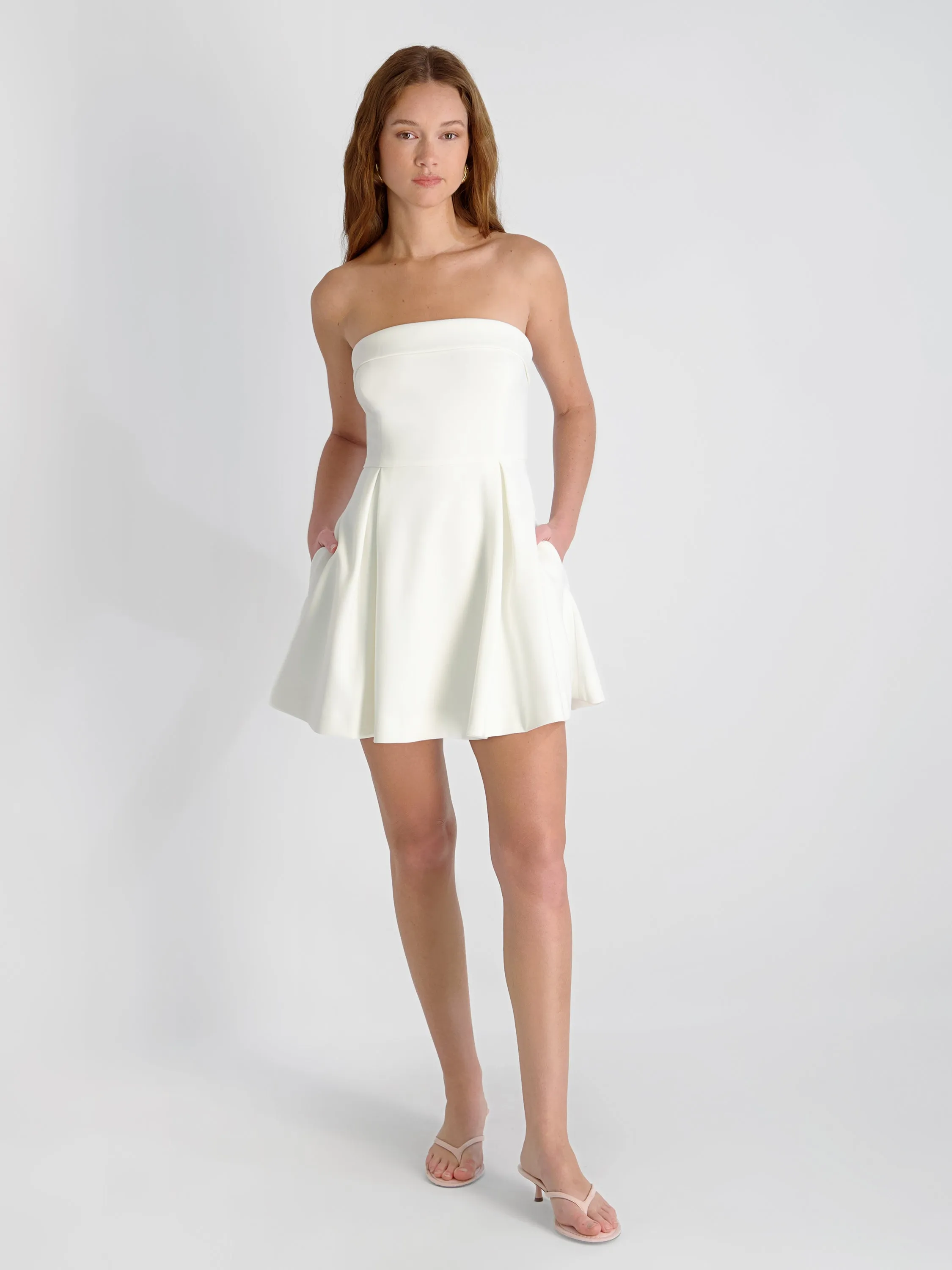 WHISPER FOLDOVER PLEAT MINI DRESS sold by French Connection product image thumbnail 5