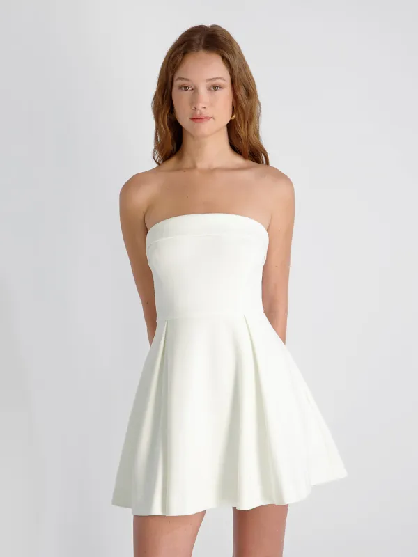 WHISPER FOLDOVER PLEAT MINI DRESS made by French Connection