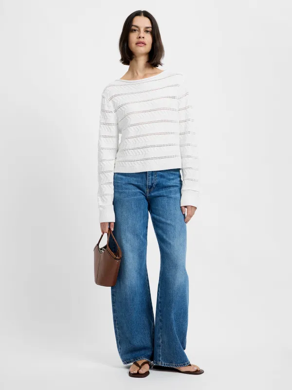 MOZART CROCHET STRIPE PULLOVER made by French Connection