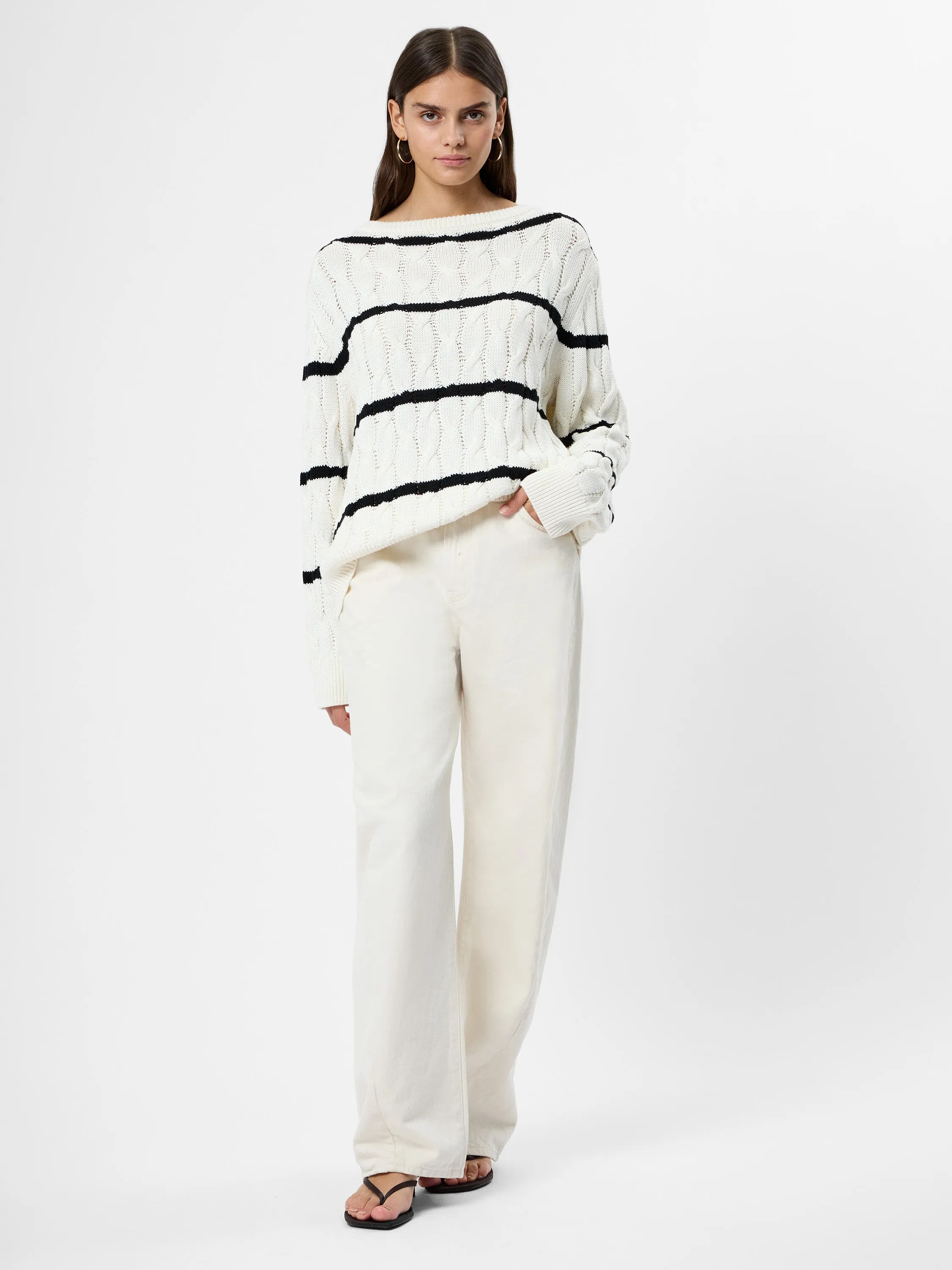 MOZART CHUNKY CABLE KNIT PULLOVER SWEATER sold by French Connection product image thumbnail 2