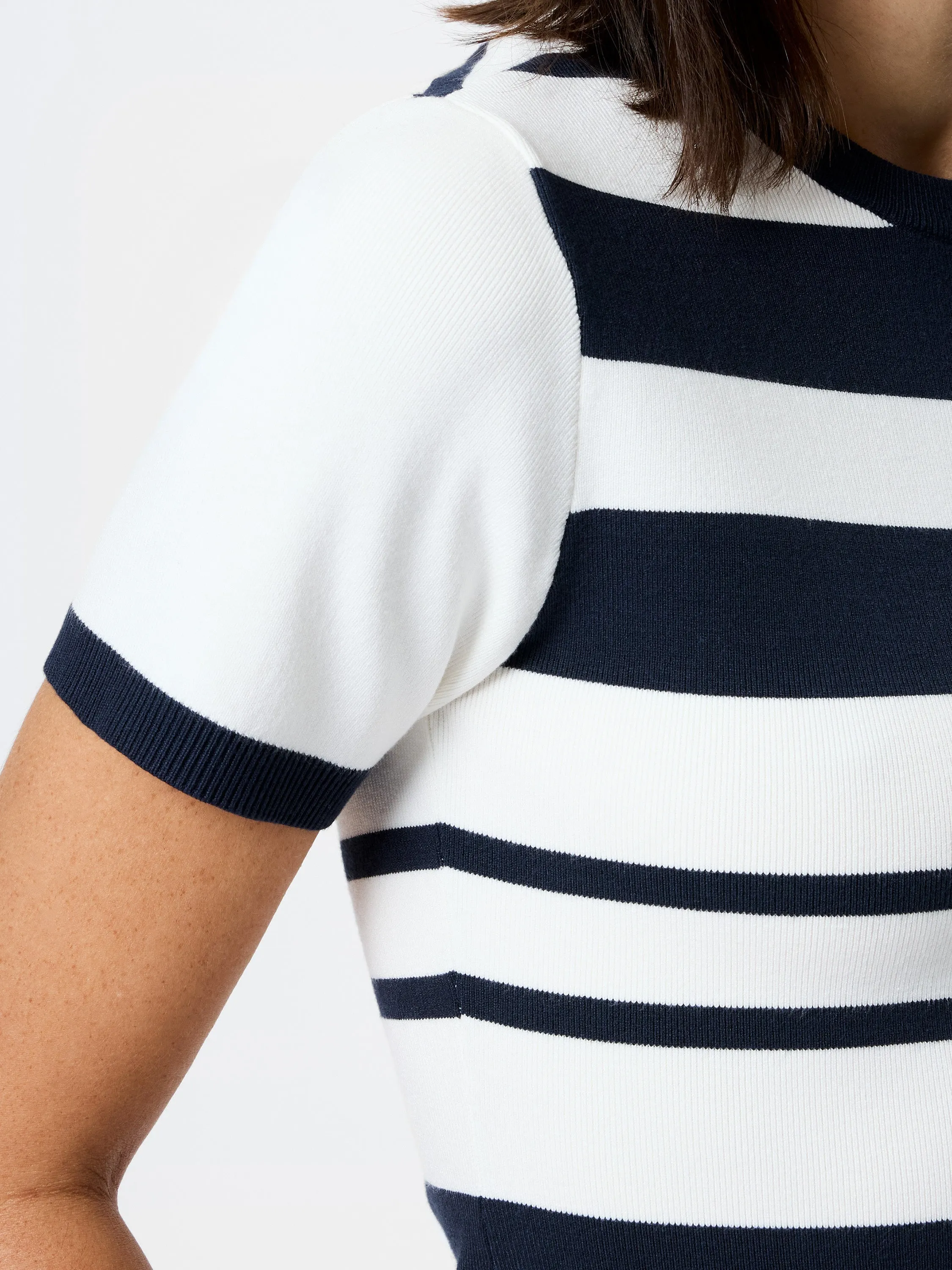 MAXIME KNIT STRIPED SHORT SLEEVE TOP sold by French Connection product image thumbnail 3