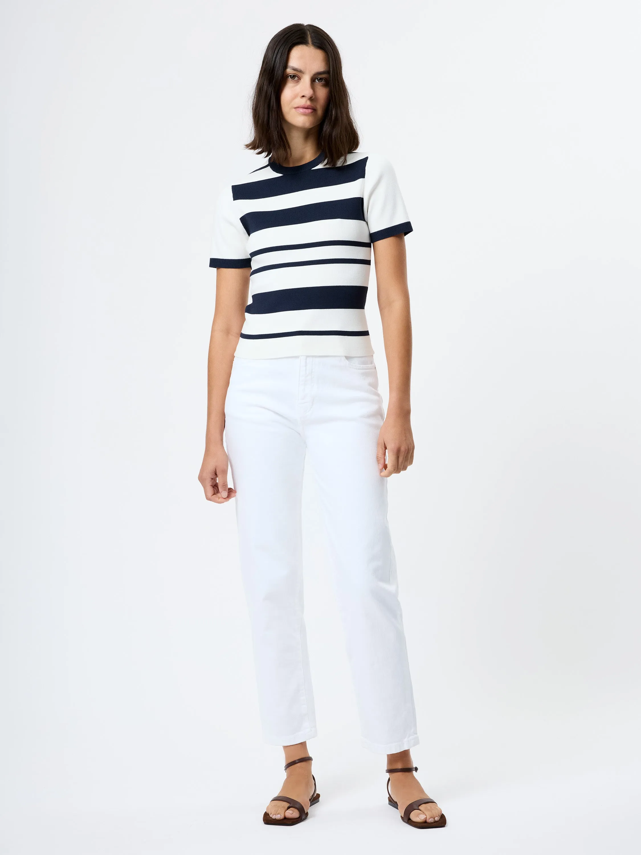 MAXIME KNIT STRIPED SHORT SLEEVE TOP sold by French Connection product image thumbnail 2