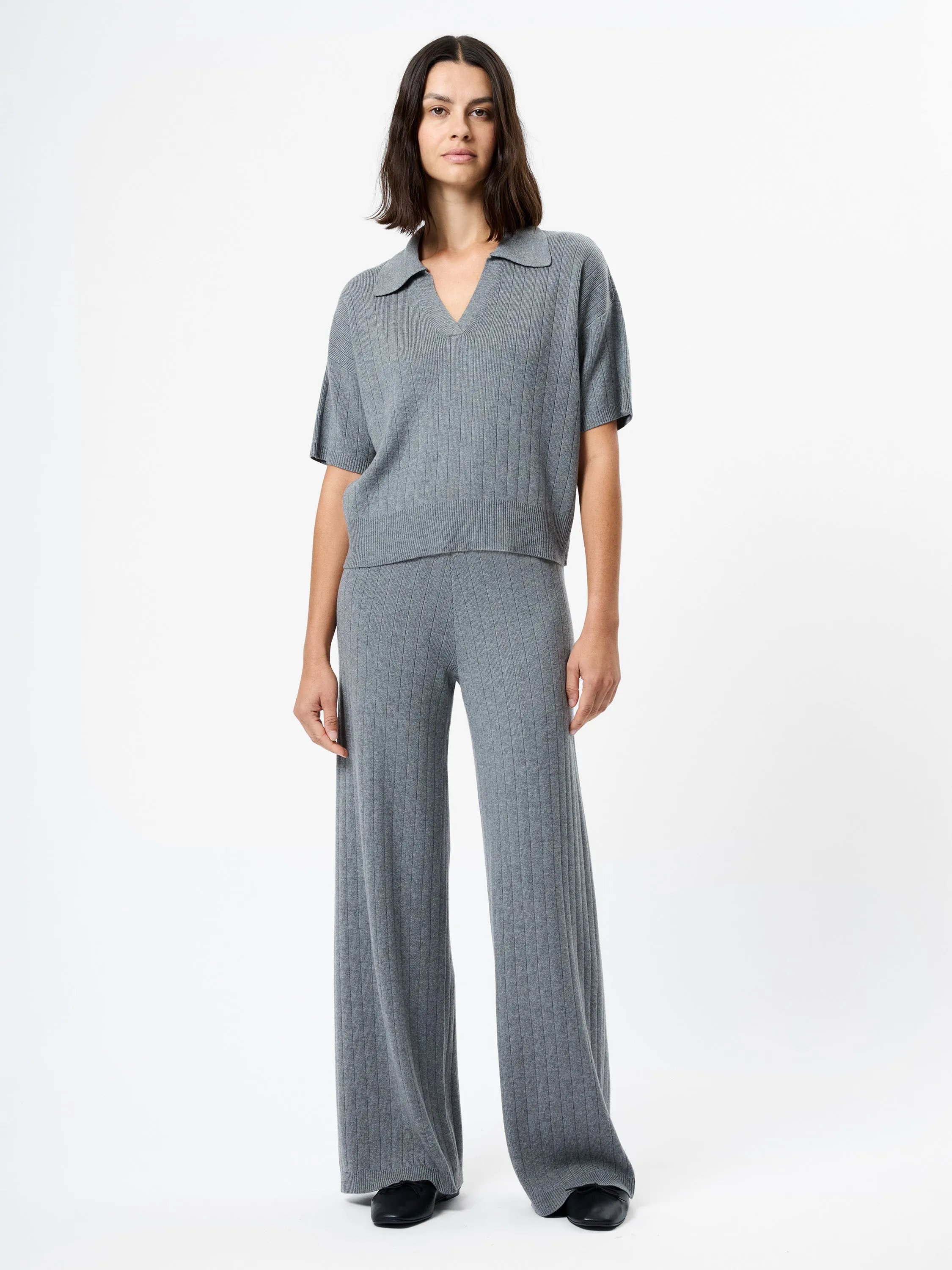 JAVIER KNIT V-NECK COLLARED TOP sold by French Connection product image thumbnail 4