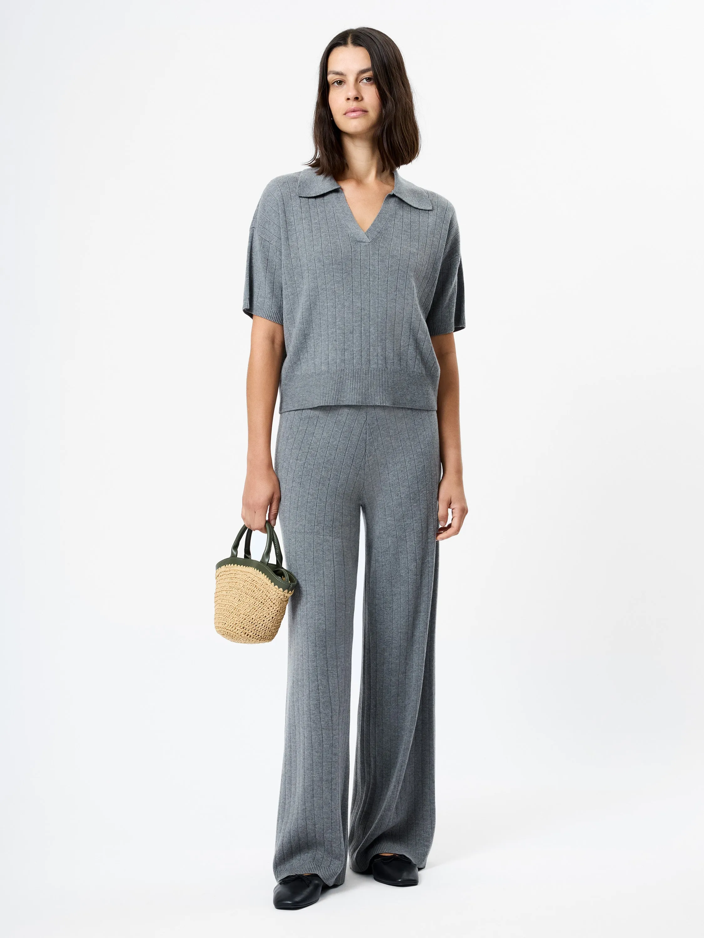 JAVIER KNIT V-NECK COLLARED TOP sold by French Connection product image thumbnail 2