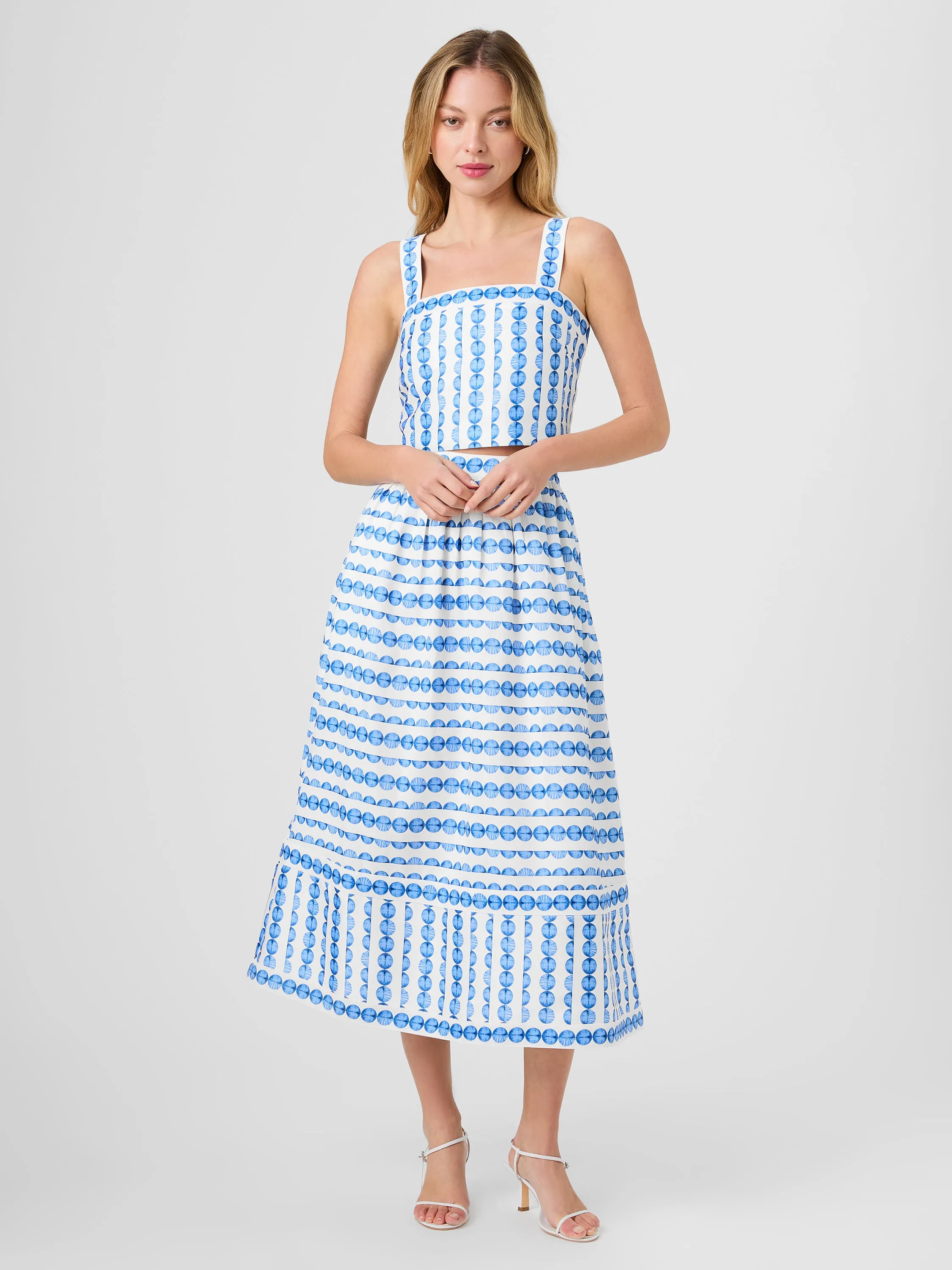 STRUCTURED TAFFETA MIDI SKIRT sold by French Connection product image thumbnail 5