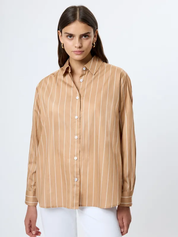 ALEXIS POPLIN FINE LINE SHIRT made by French Connection