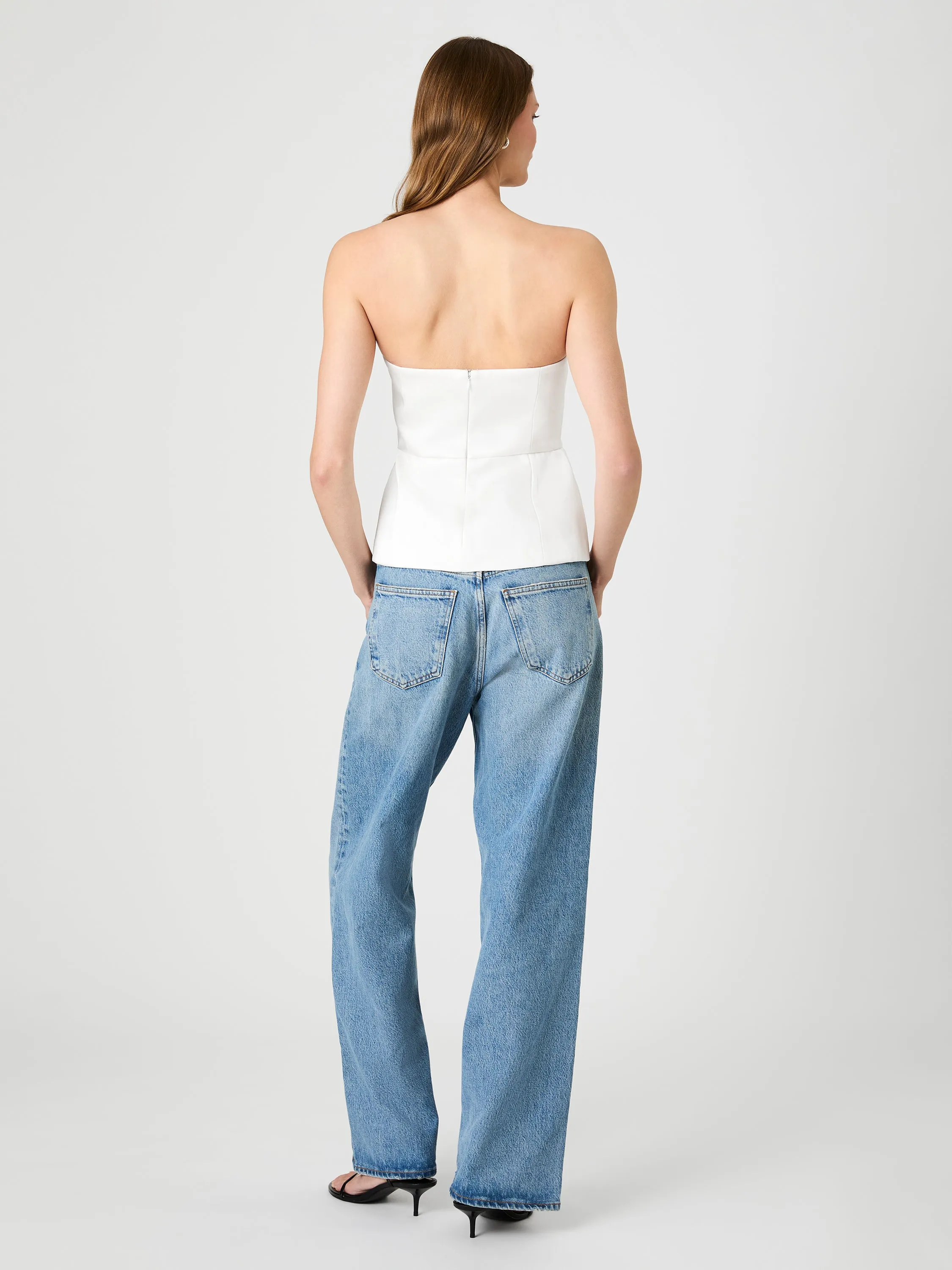 YORK SATIN STRAPLESS PEPLUM TOP sold by French Connection product image thumbnail 5