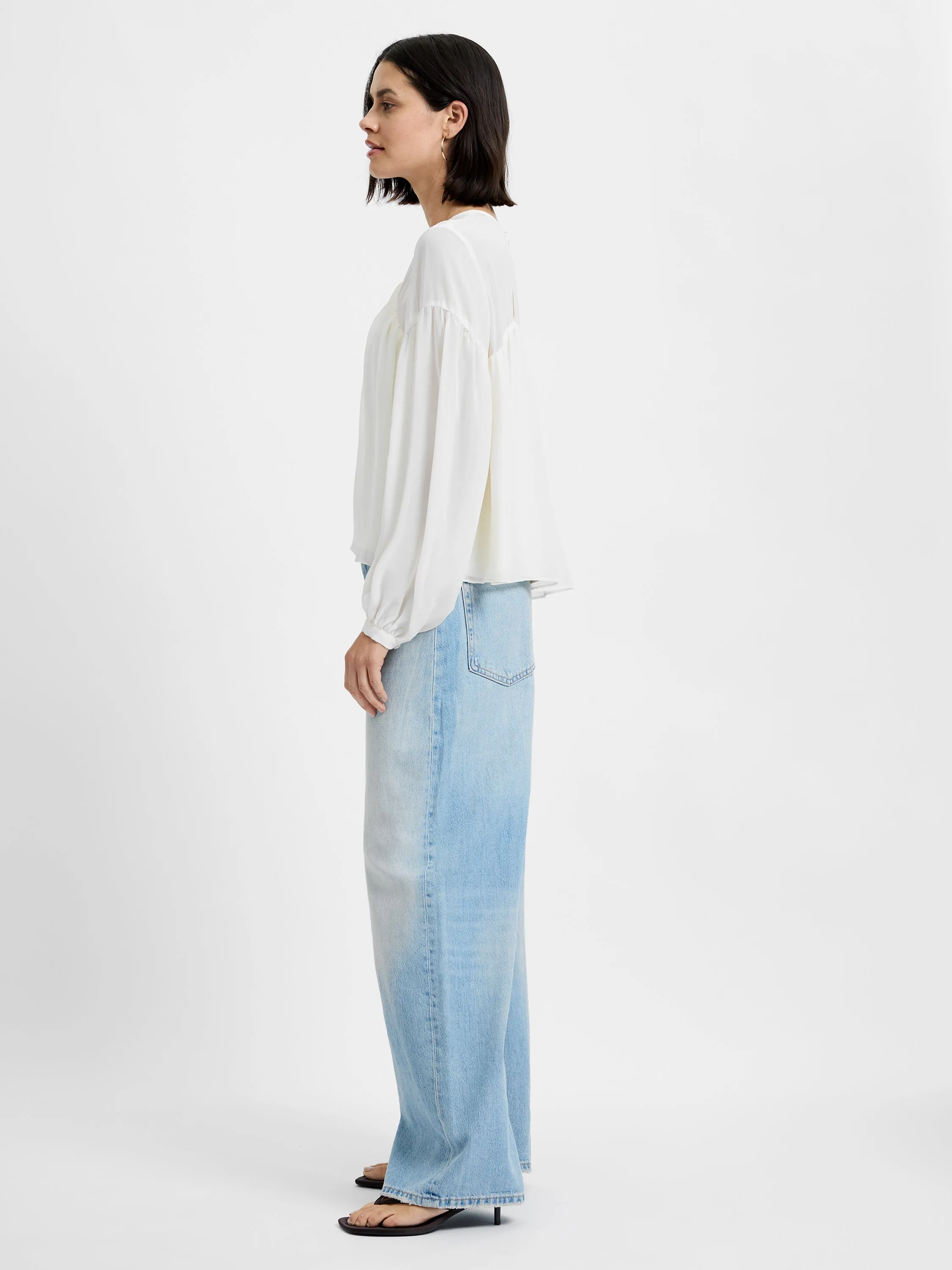 MARINA SILKY CURVED YOKE BLOUSE sold by French Connection product image thumbnail 5