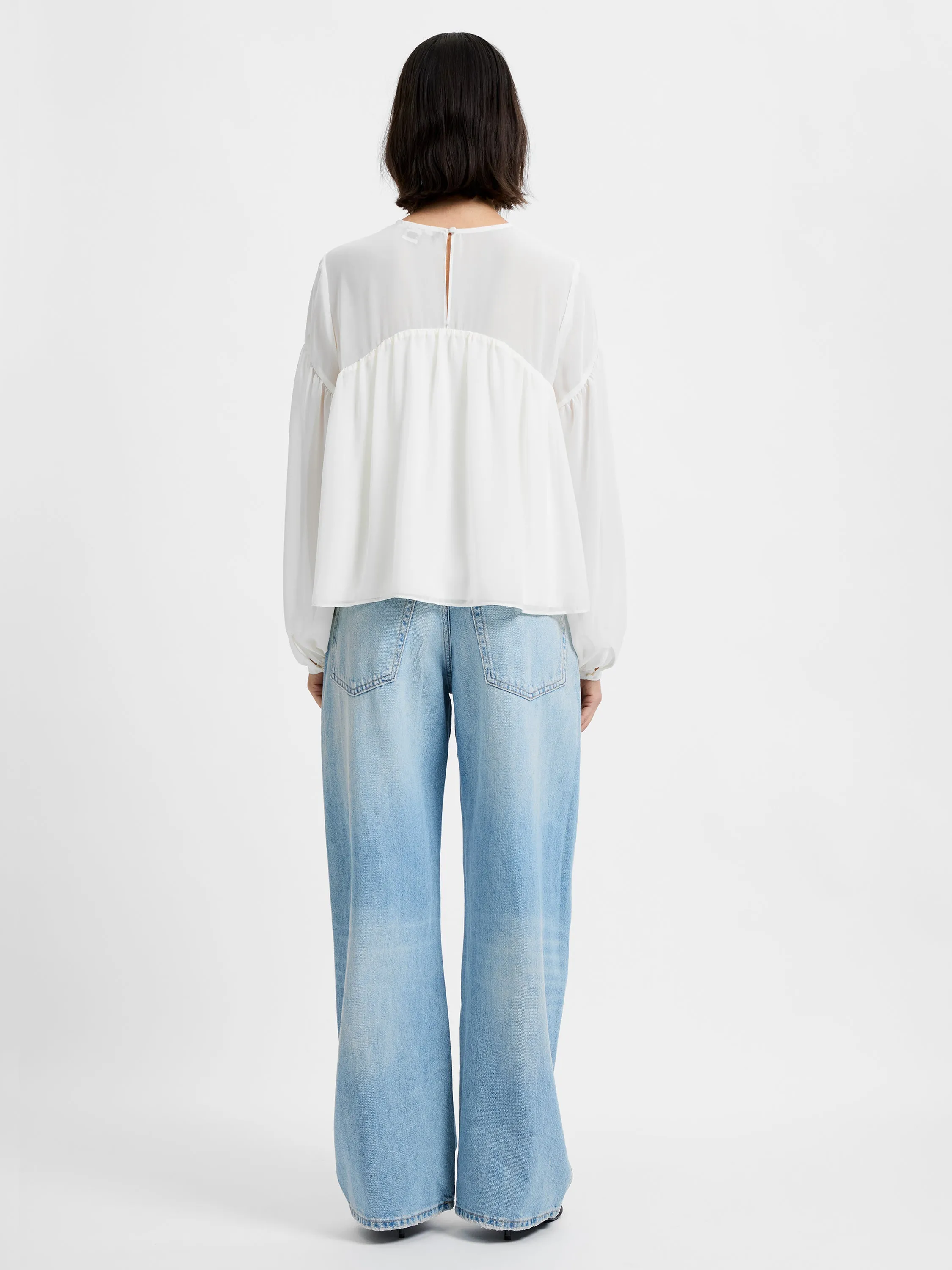 MARINA SILKY CURVED YOKE BLOUSE sold by French Connection product image thumbnail 3