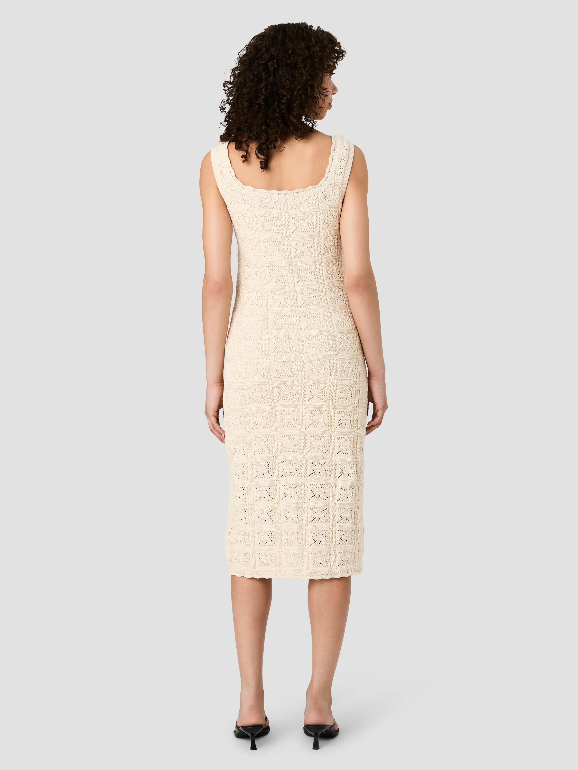 NELLIS SQUARE CROCHET KNIT MIDI DRESS sold by French Connection product image thumbnail 3