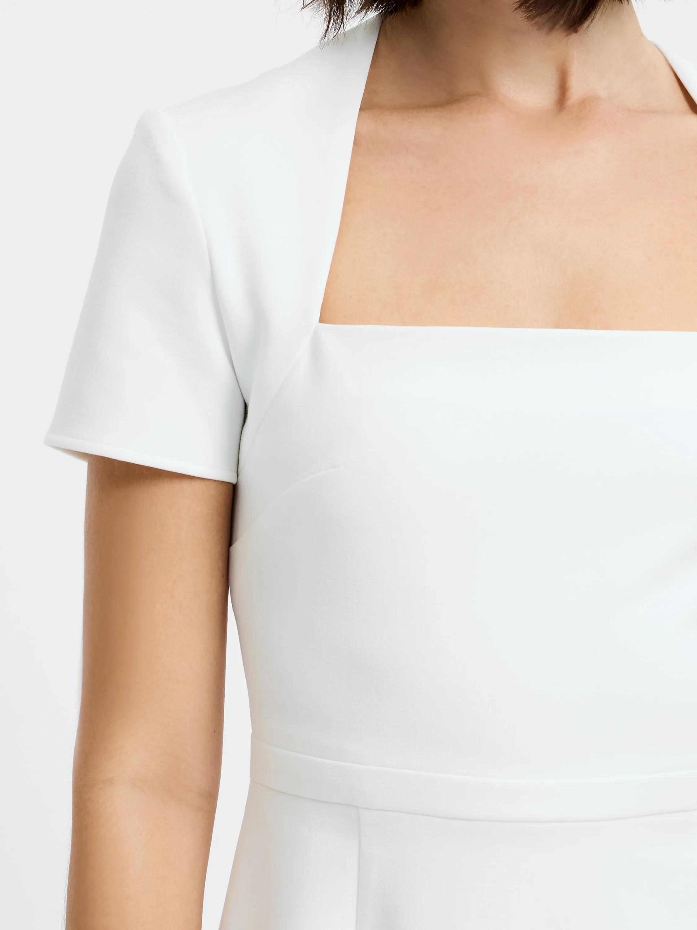 WHISPER SQUARE NECK SHORT SLEEVE MINI DRESS sold by French Connection product image thumbnail 3