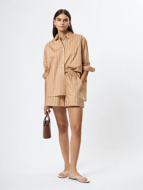 ALEXIS POPLIN STRIPED SHORTS made by French Connection