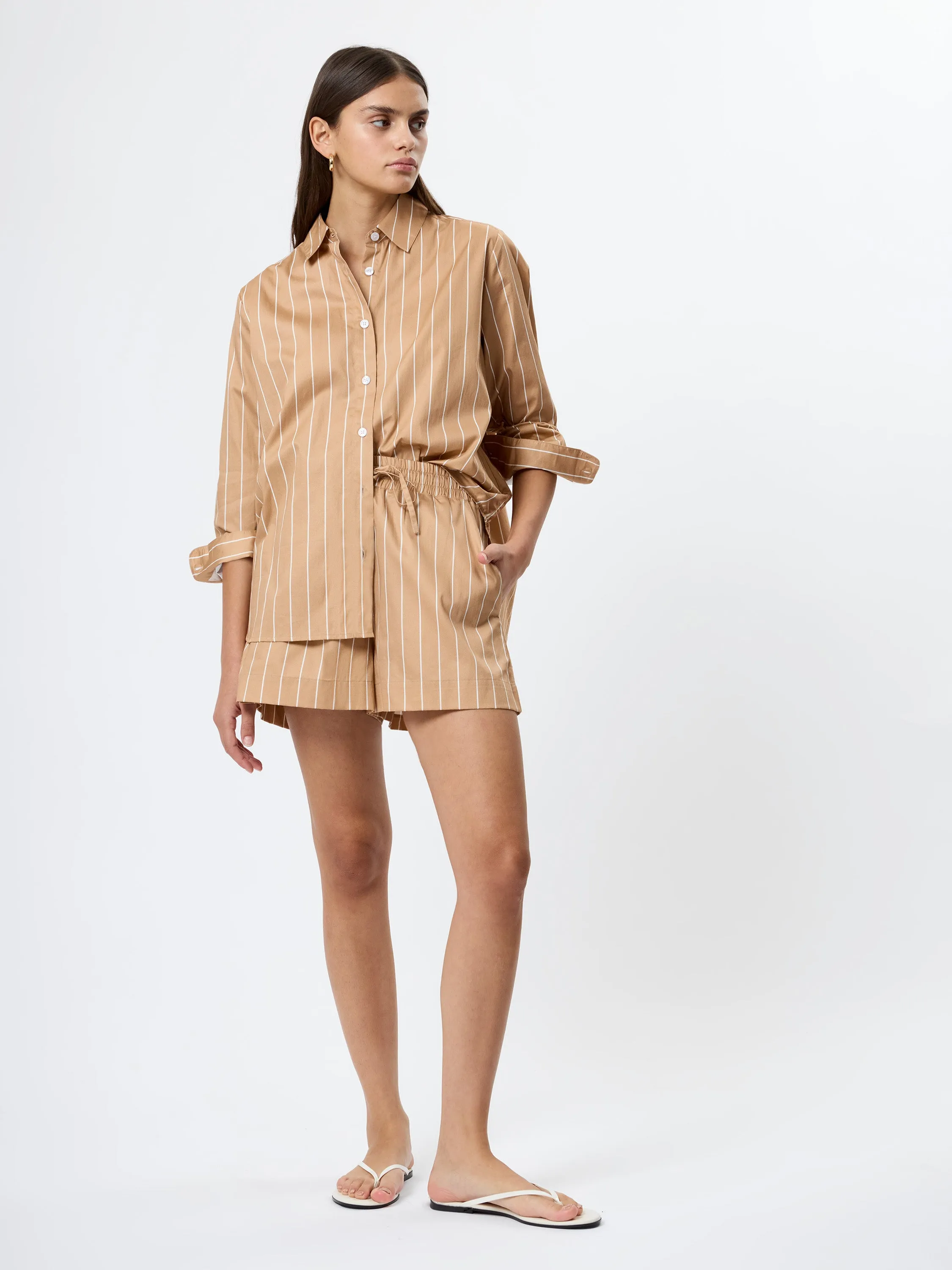 ALEXIS POPLIN STRIPED SHORTS sold by French Connection product image thumbnail 3