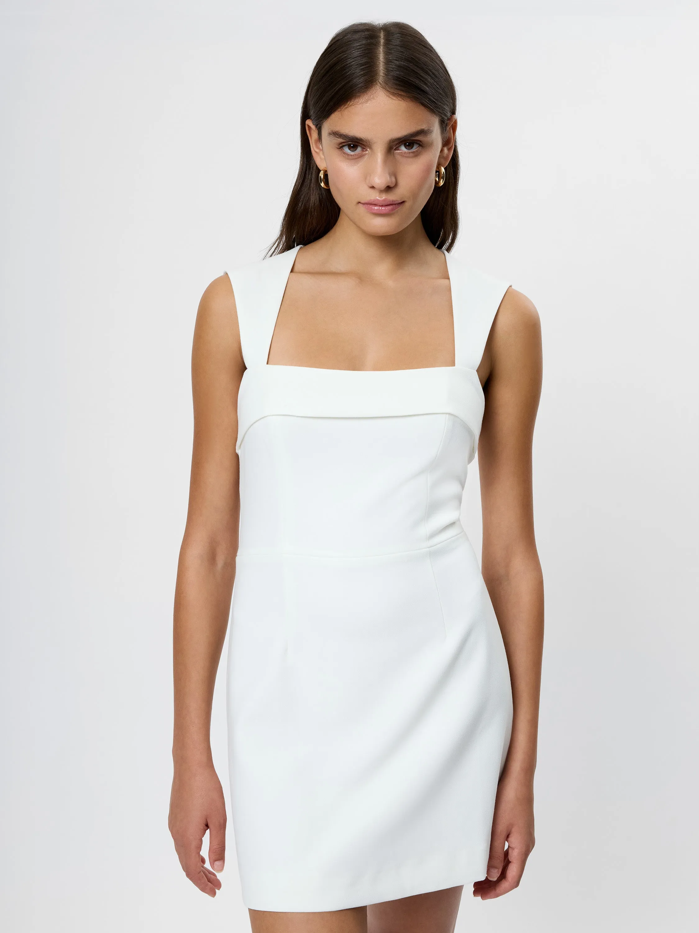 WHISPER FOLDOVER SQUARE NECK MINI DRESS sold by French Connection product image thumbnail 2