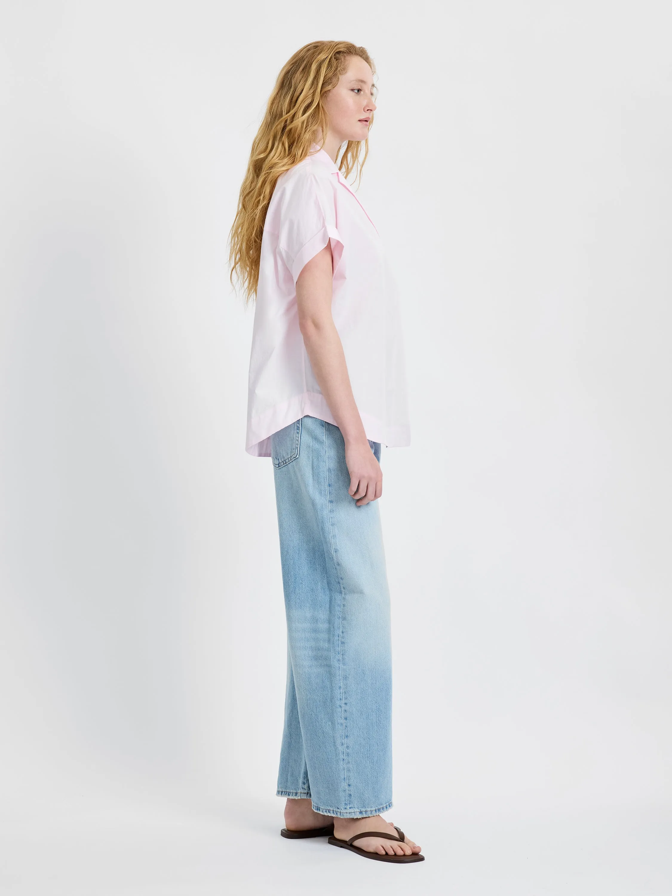 POPLIN COLLAR SHORT SLEEVE PULLOVER sold by French Connection product image thumbnail 5