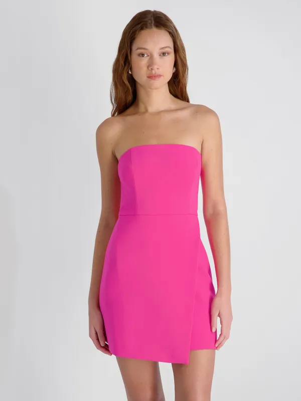 WHISPER STRAPLESS SLIT MINI DRESS made by French Connection