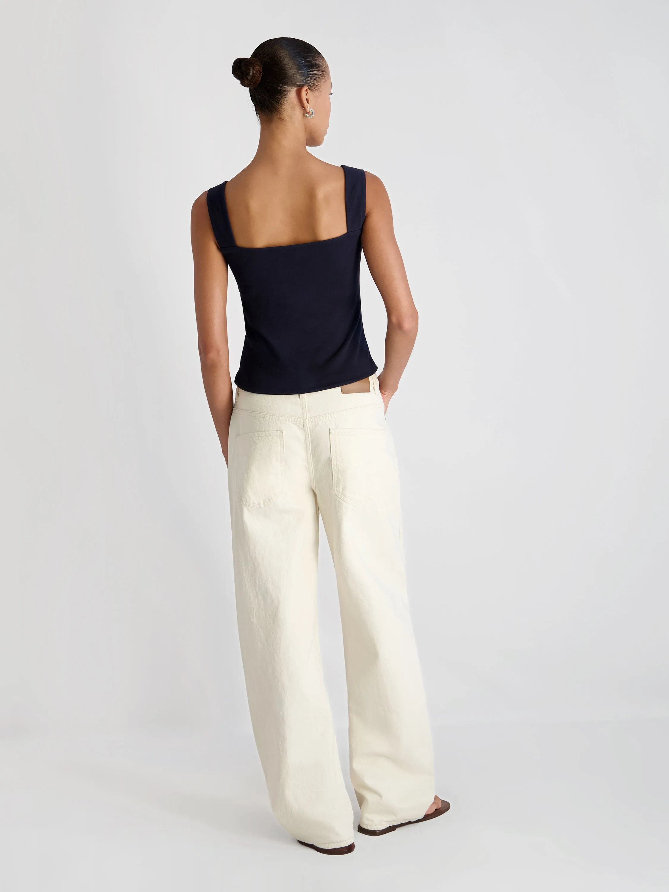 MAISIE JERSEY KNIT RUCHED FRONT TANK sold by French Connection product image thumbnail 3