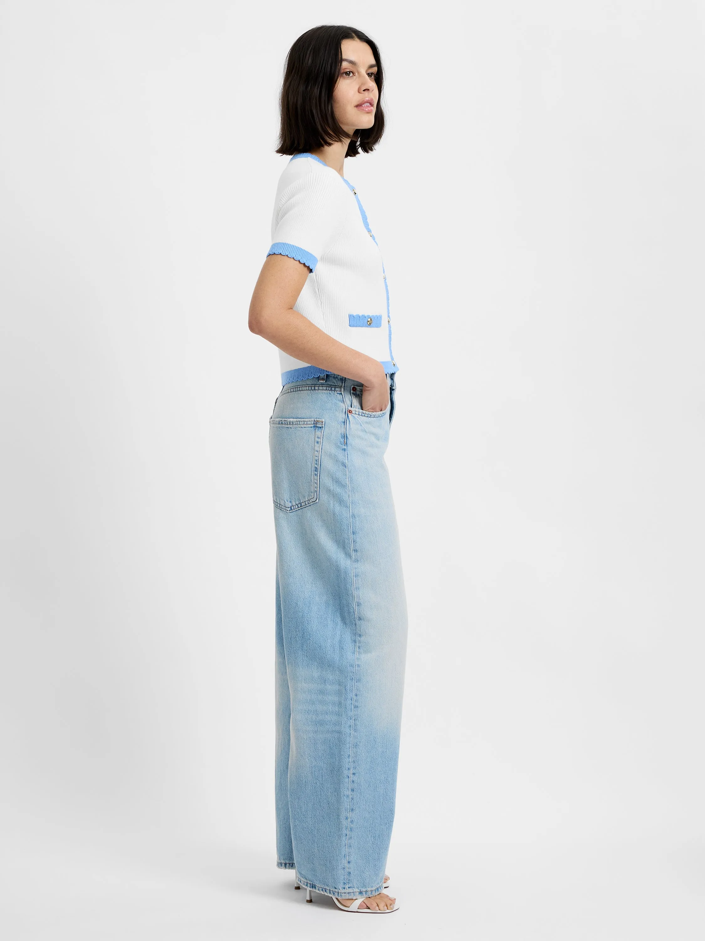 BENNET RIB KNIT SHORT SLEEVE TOP sold by French Connection product image thumbnail 5