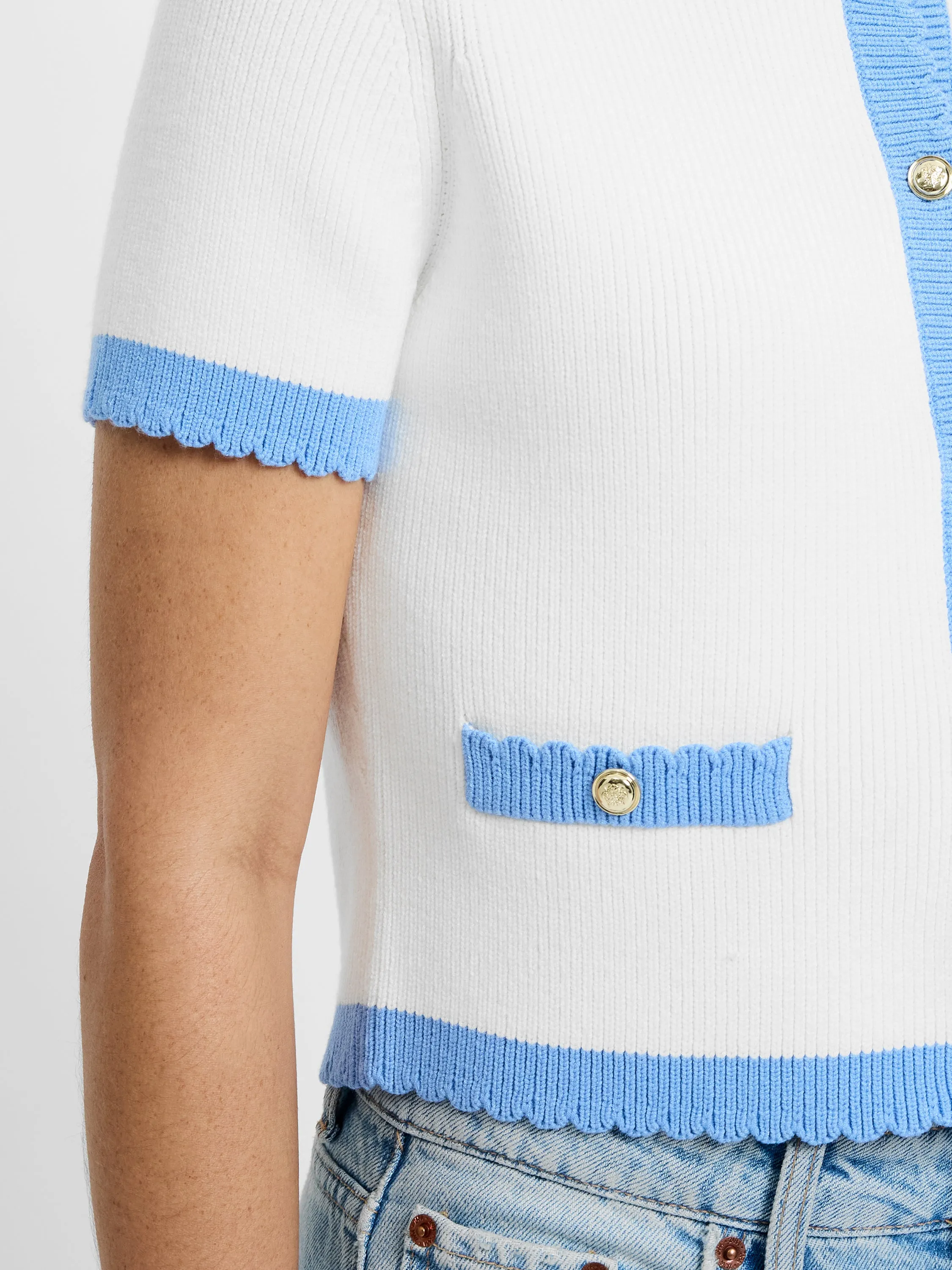 BENNET RIB KNIT SHORT SLEEVE TOP sold by French Connection product image thumbnail 4