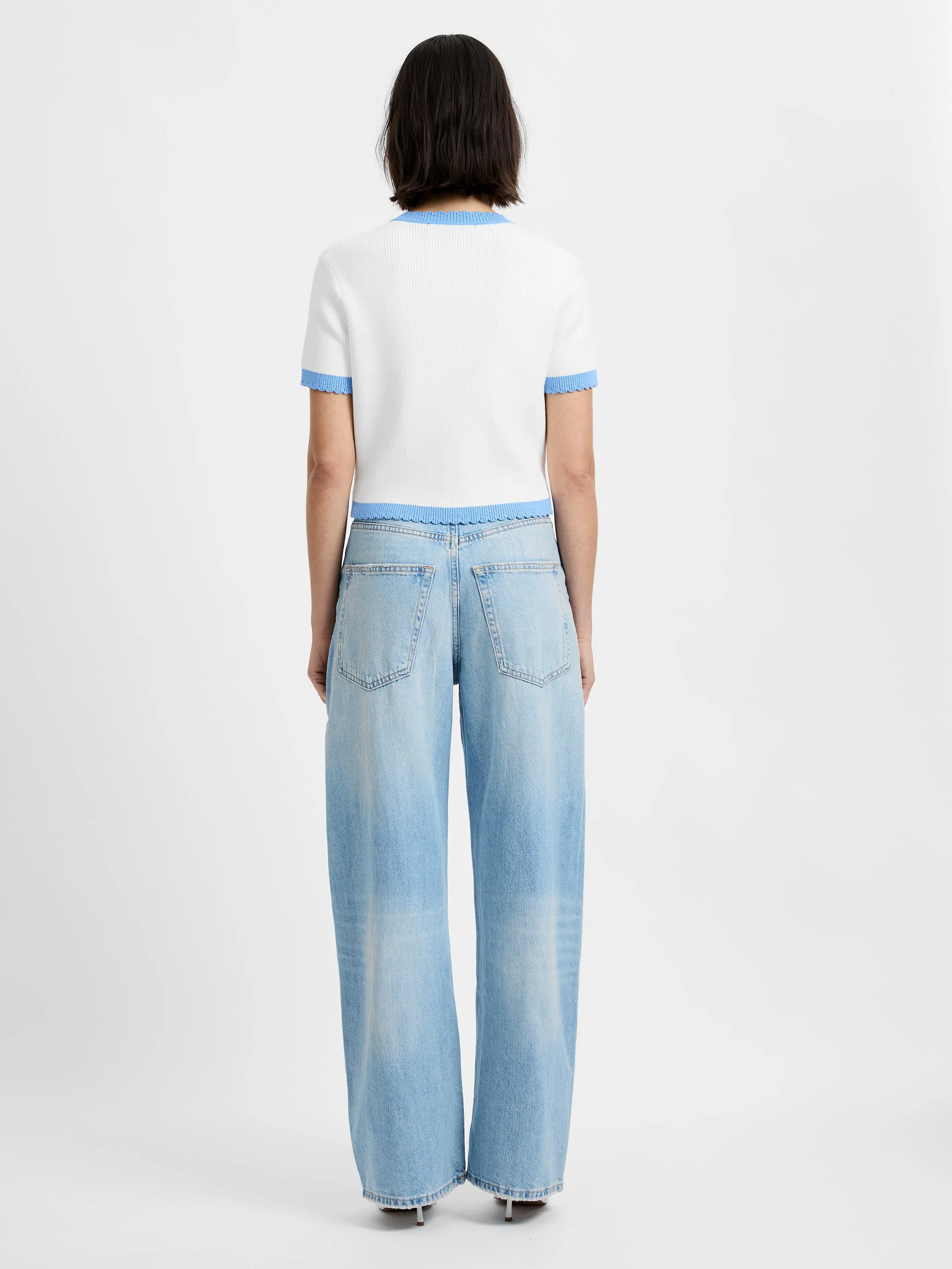 BENNET RIB KNIT SHORT SLEEVE TOP sold by French Connection product image thumbnail 3