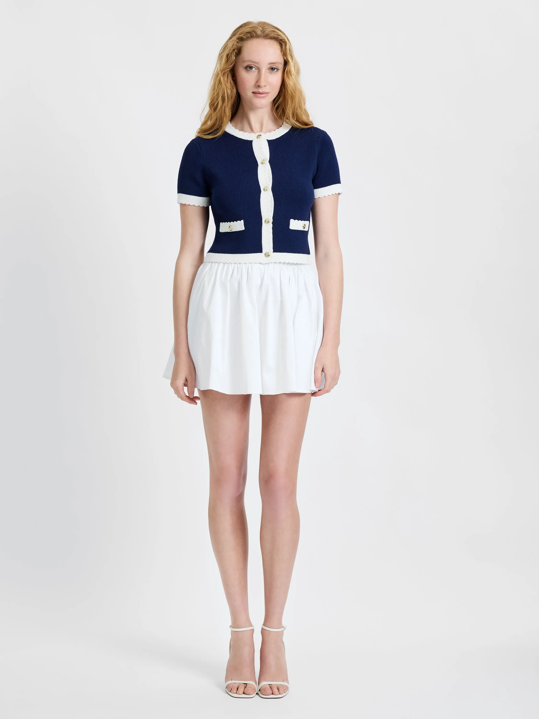 BENNET RIB KNIT SHORT SLEEVE TOP sold by French Connection