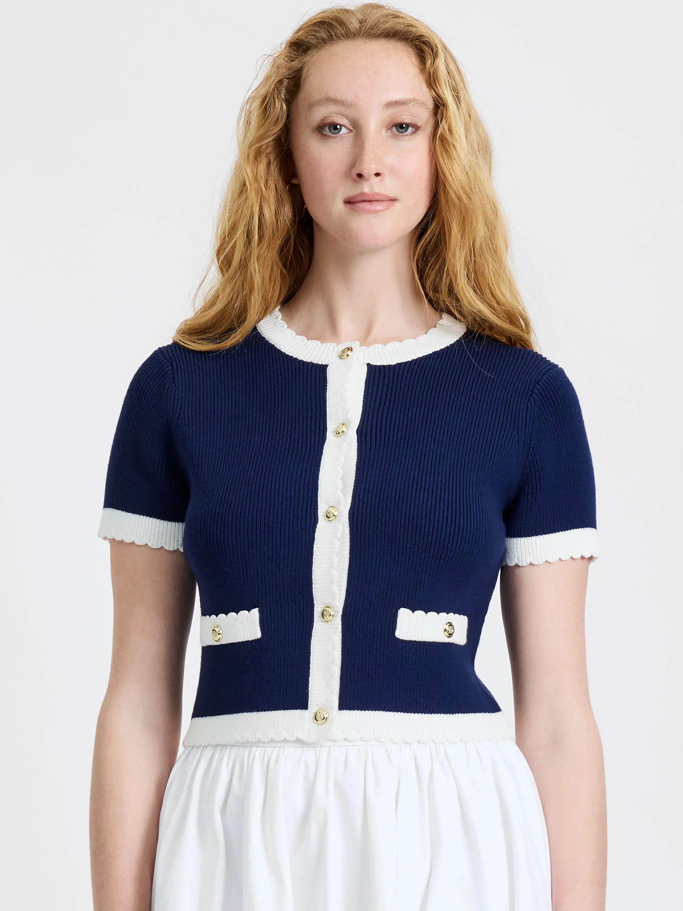 BENNET RIB KNIT SHORT SLEEVE TOP sold by French Connection product image thumbnail 2