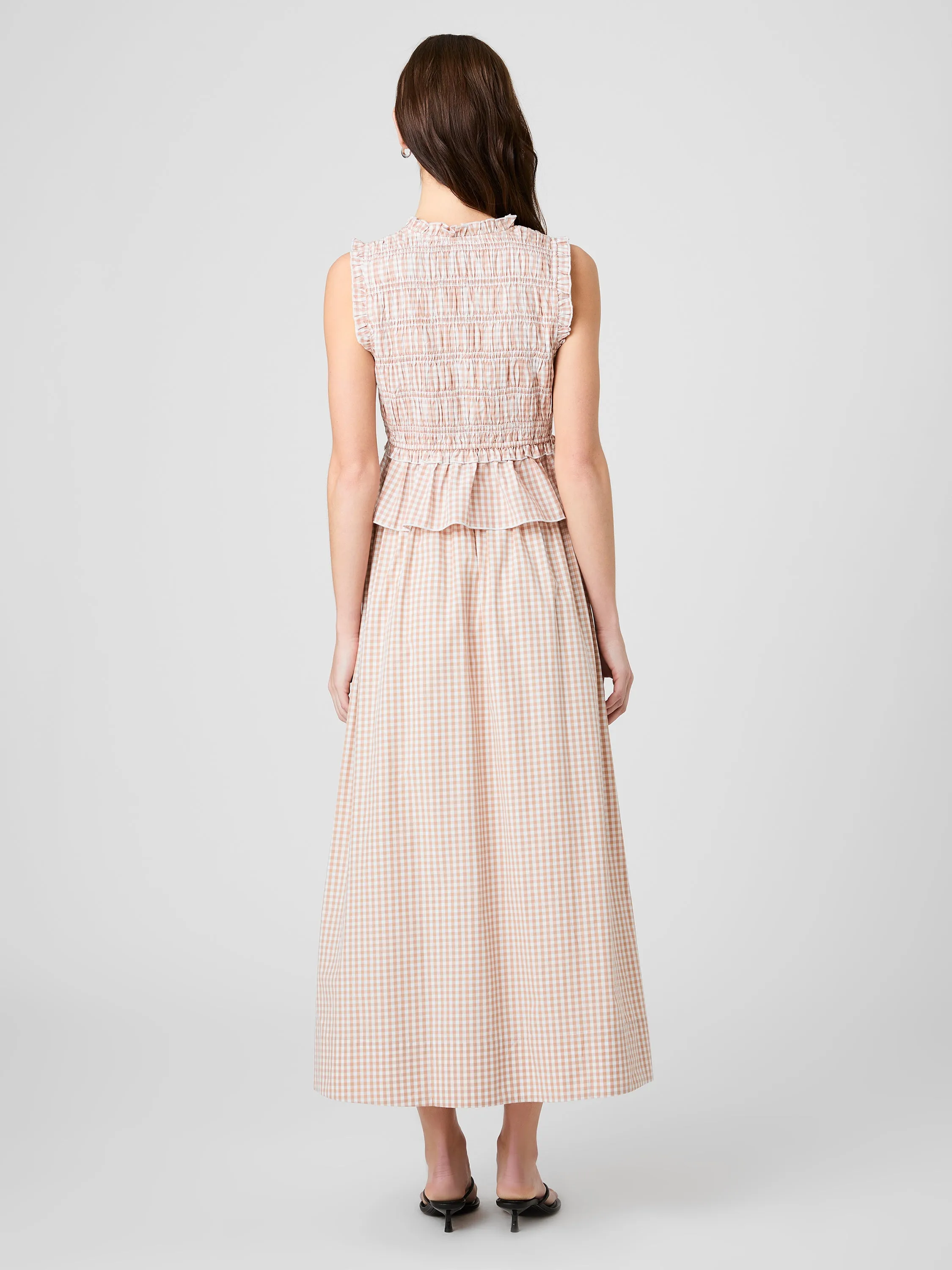 PETITE GINGHAM RUCHED MIDI SKIRT sold by French Connection product image thumbnail 5
