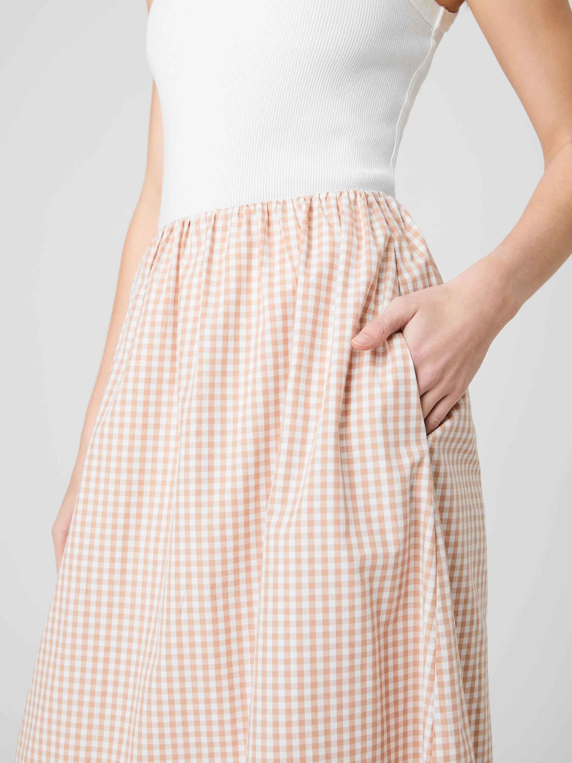 PETITE GINGHAM RUCHED MIDI SKIRT sold by French Connection product image thumbnail 3