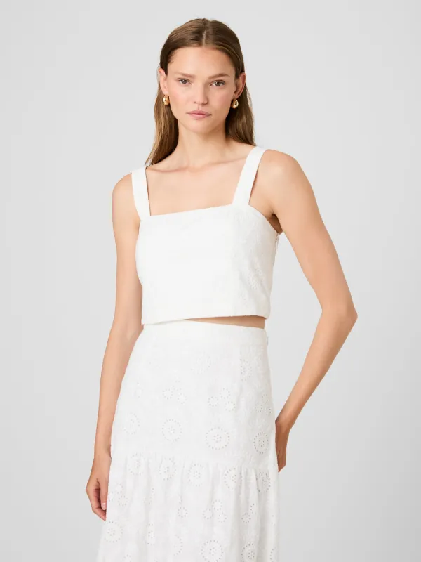 SVEA FLORAL EYELET TOP made by French Connection