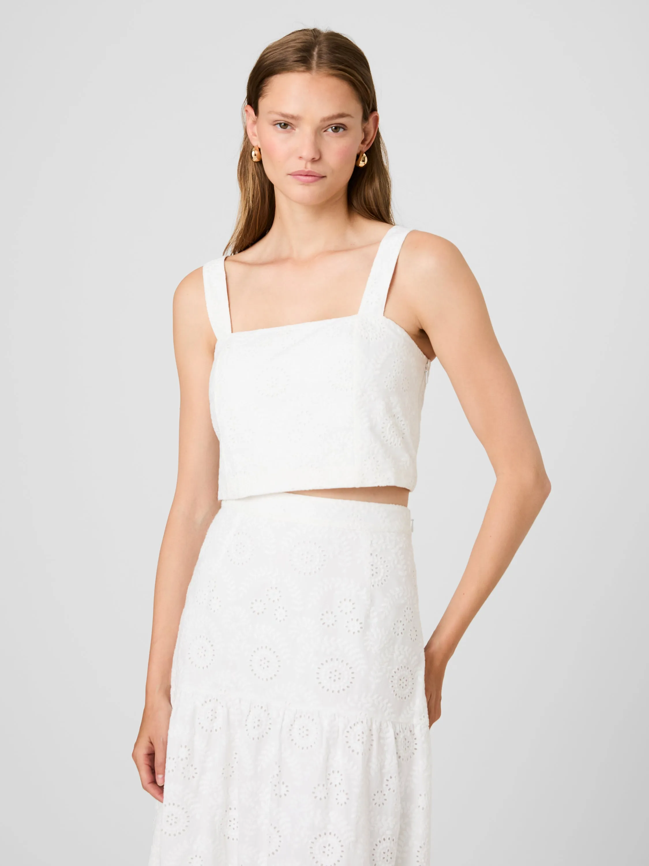 SVEA FLORAL EYELET TOP sold by French Connection