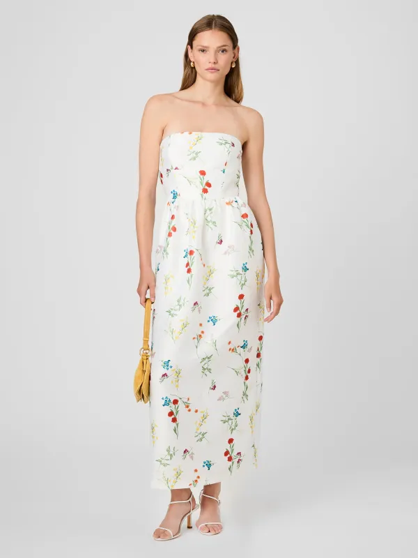 STRUCTURED TAFFETA CHRISTINE STRAPLESS MAXI DRESS made by French Connection