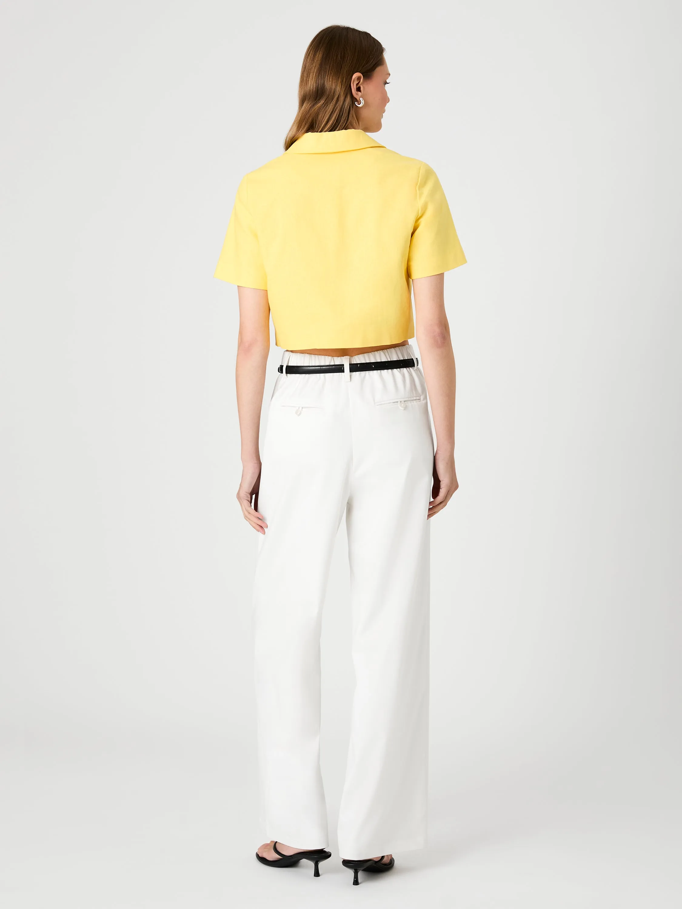 THEO LINEN OVERSIZED COLLAR TOP sold by French Connection product image thumbnail 5