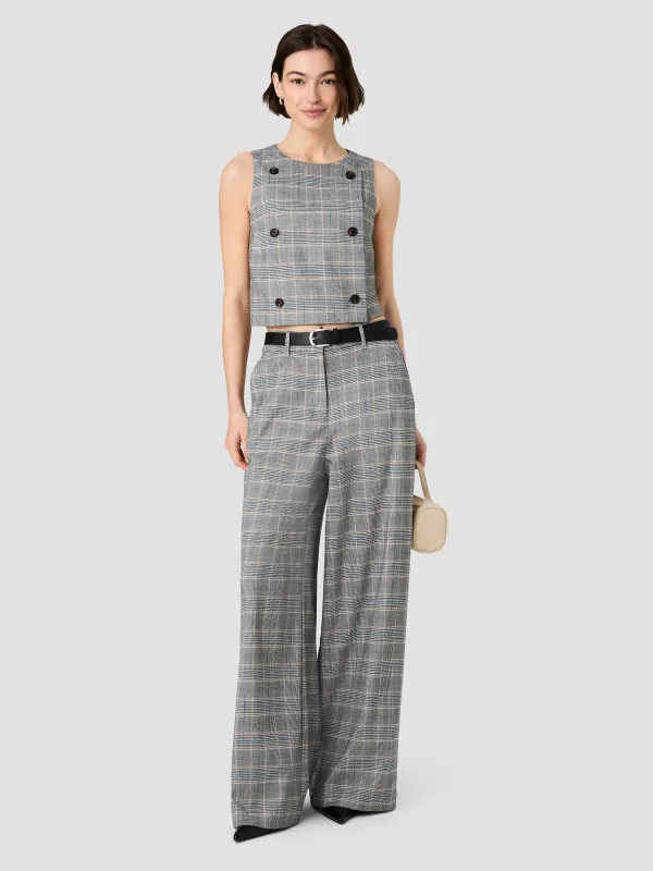 MATTEO PLAID SUITING DOUBLE BREASTED TOP made by French Connection