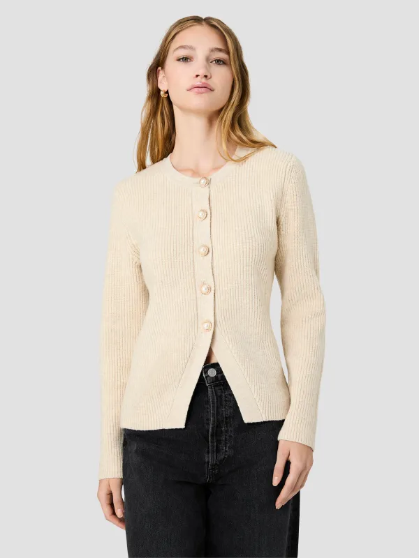 MARLEY KNIT BUTTON FRONT TOP made by French Connection