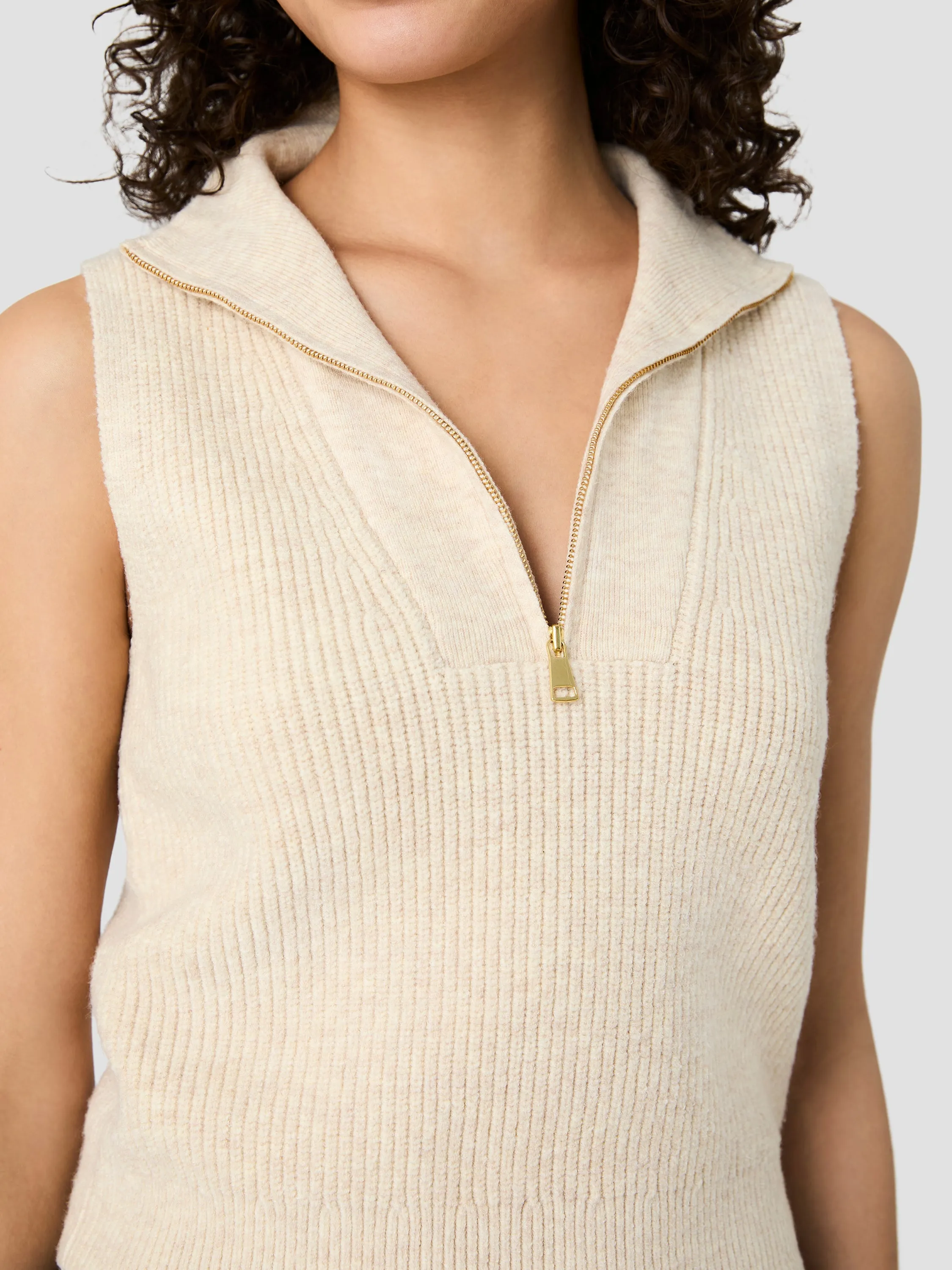 MARLEY KNIT HALF ZIP SWEATER VEST sold by French Connection product image thumbnail 3