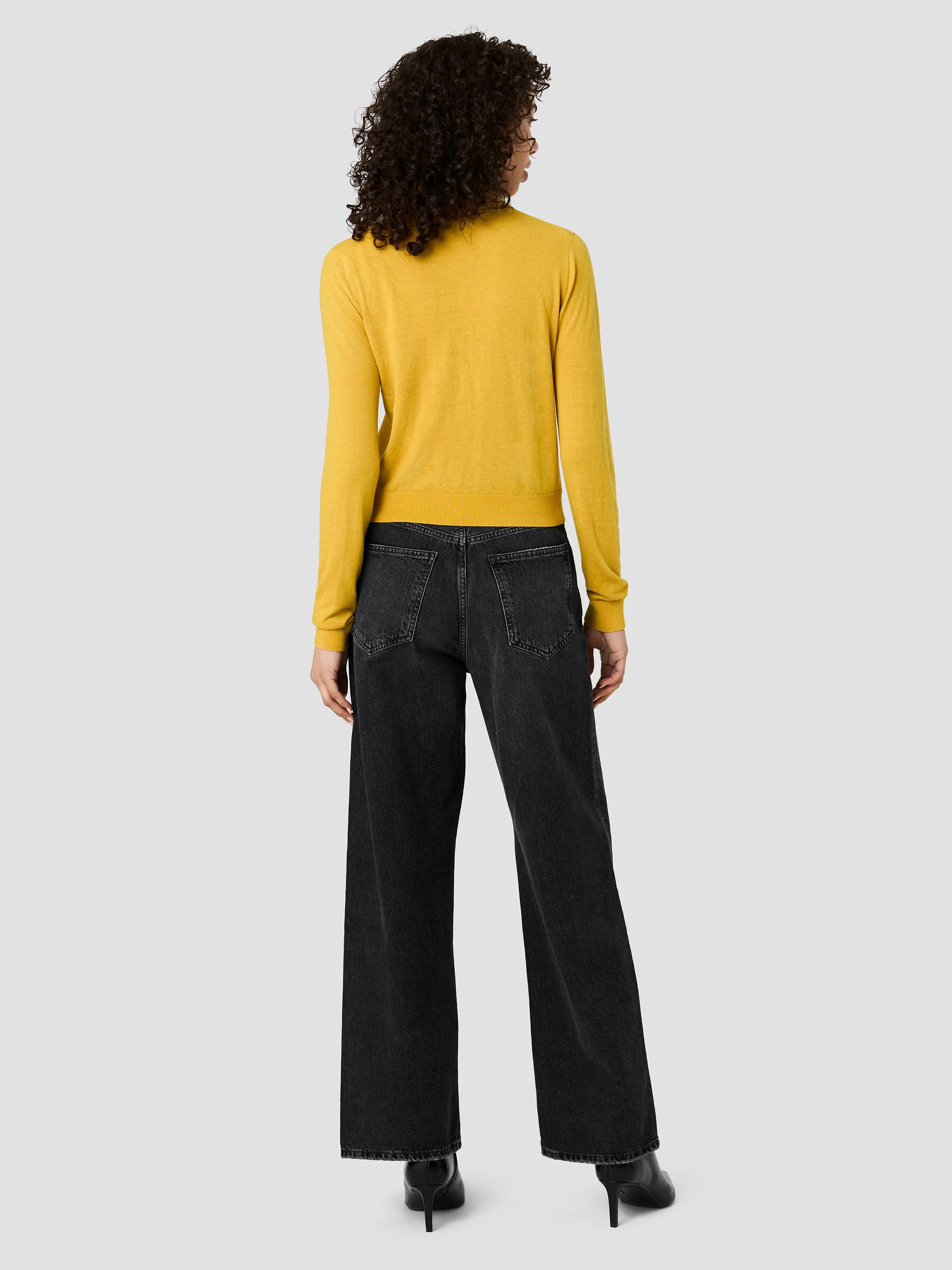 NOLA FINE KNIT LONG SLEEVE POLO TOP sold by French Connection product image thumbnail 4