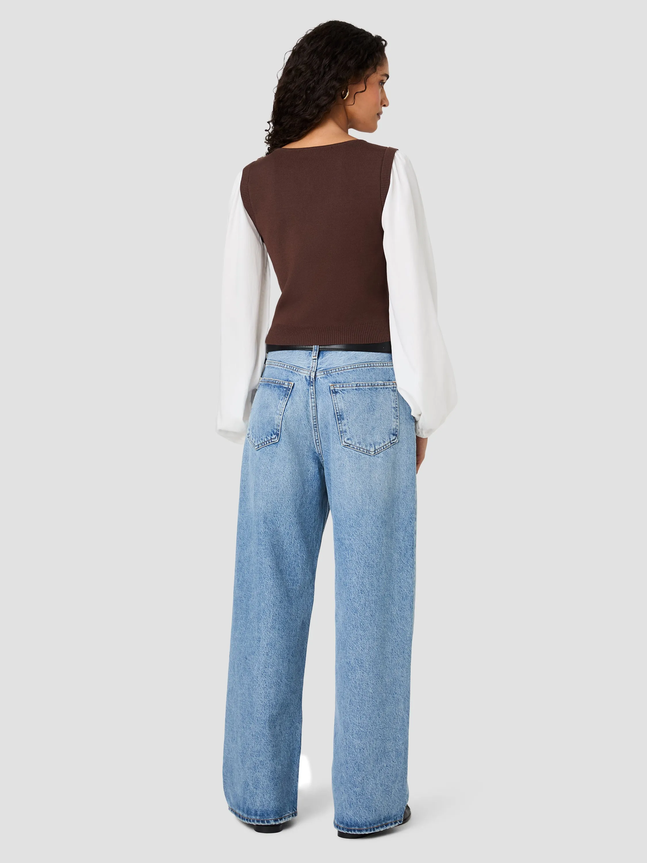MAXIME KNIT SHIRTING LONG SLEEVE TOP sold by French Connection product image thumbnail 4