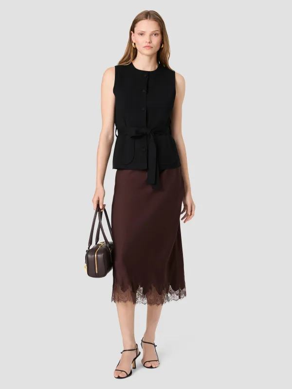 MAXIME KNIT SLEEVELESS WRAP TOP made by French Connection