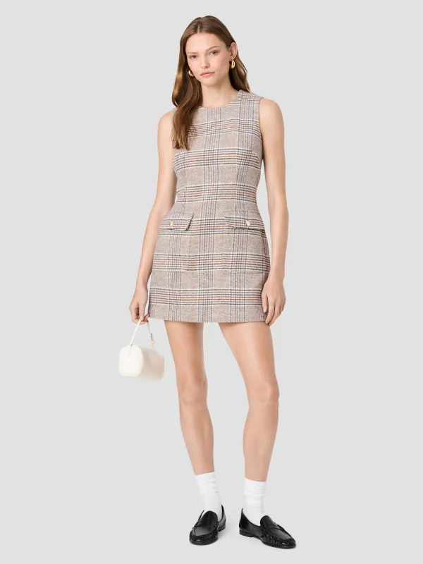 SUTTON PLAID TWO POCKET MINI DRESS made by French Connection