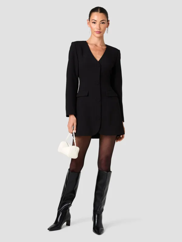AZRA TWILL CINCHED BLAZER DRESS made by French Connection