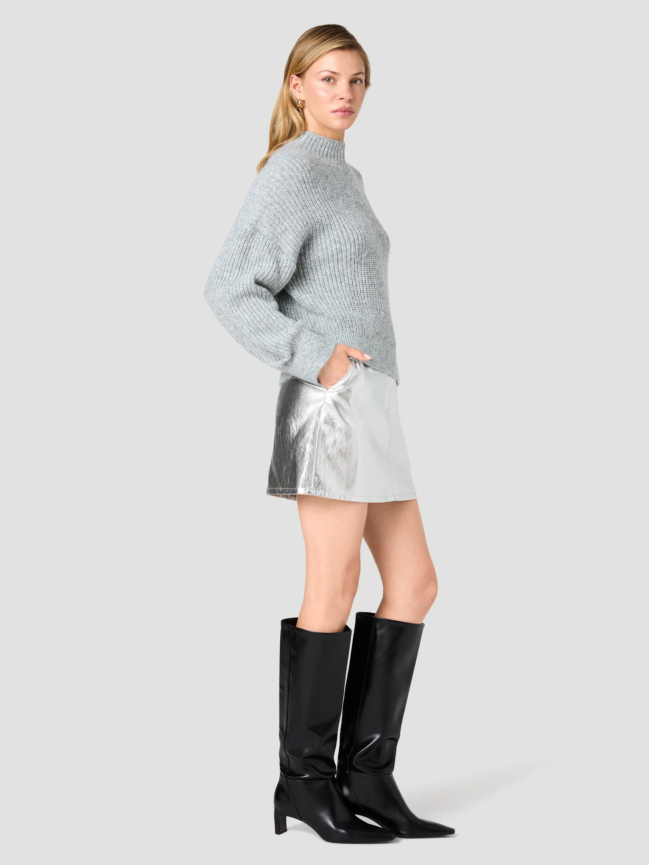 ELODIE TINSEL BLEND KNIT PULLOVER SWEATER sold by French Connection product image thumbnail 5