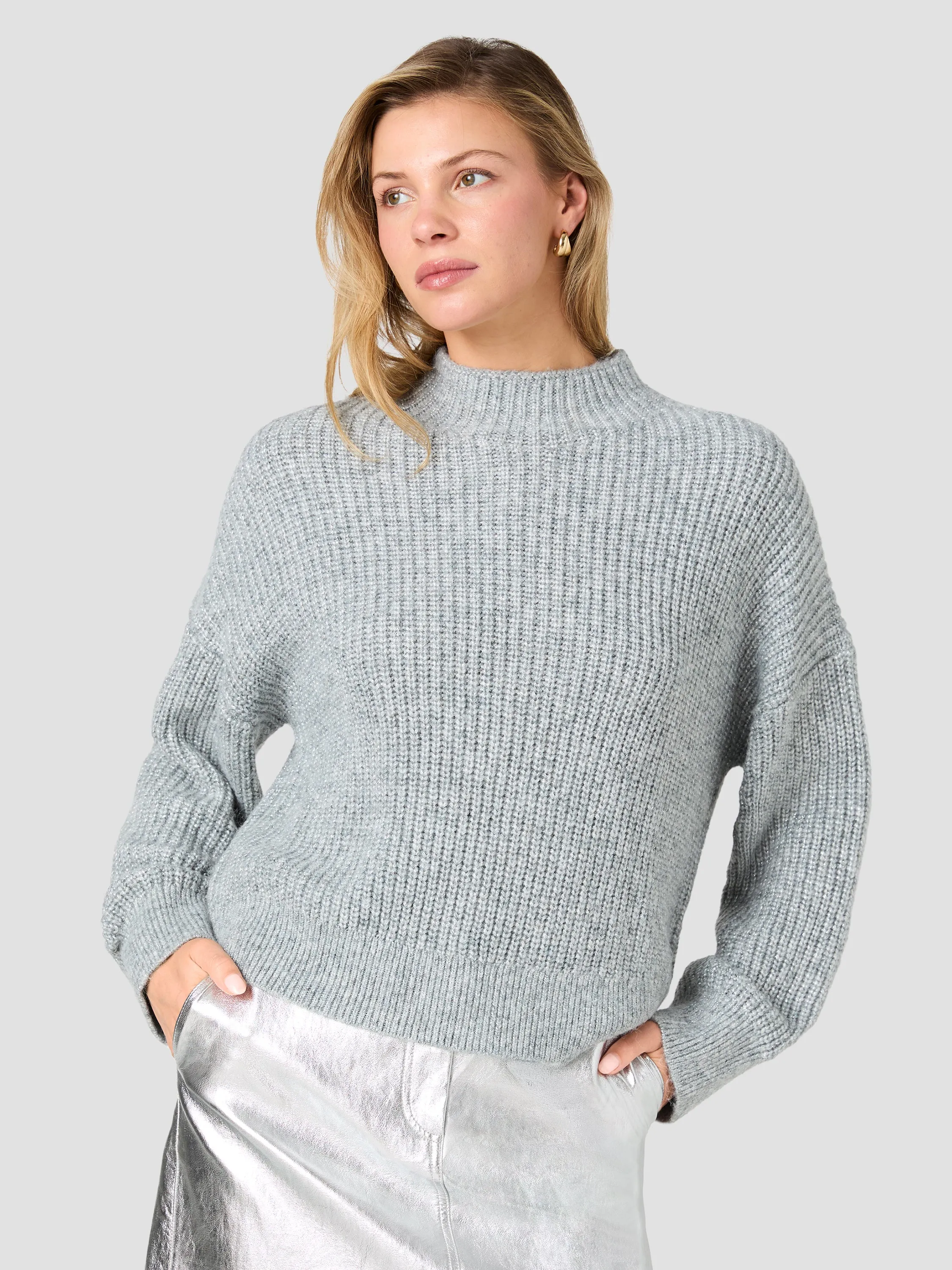 ELODIE TINSEL BLEND KNIT PULLOVER SWEATER sold by French Connection product image thumbnail 2