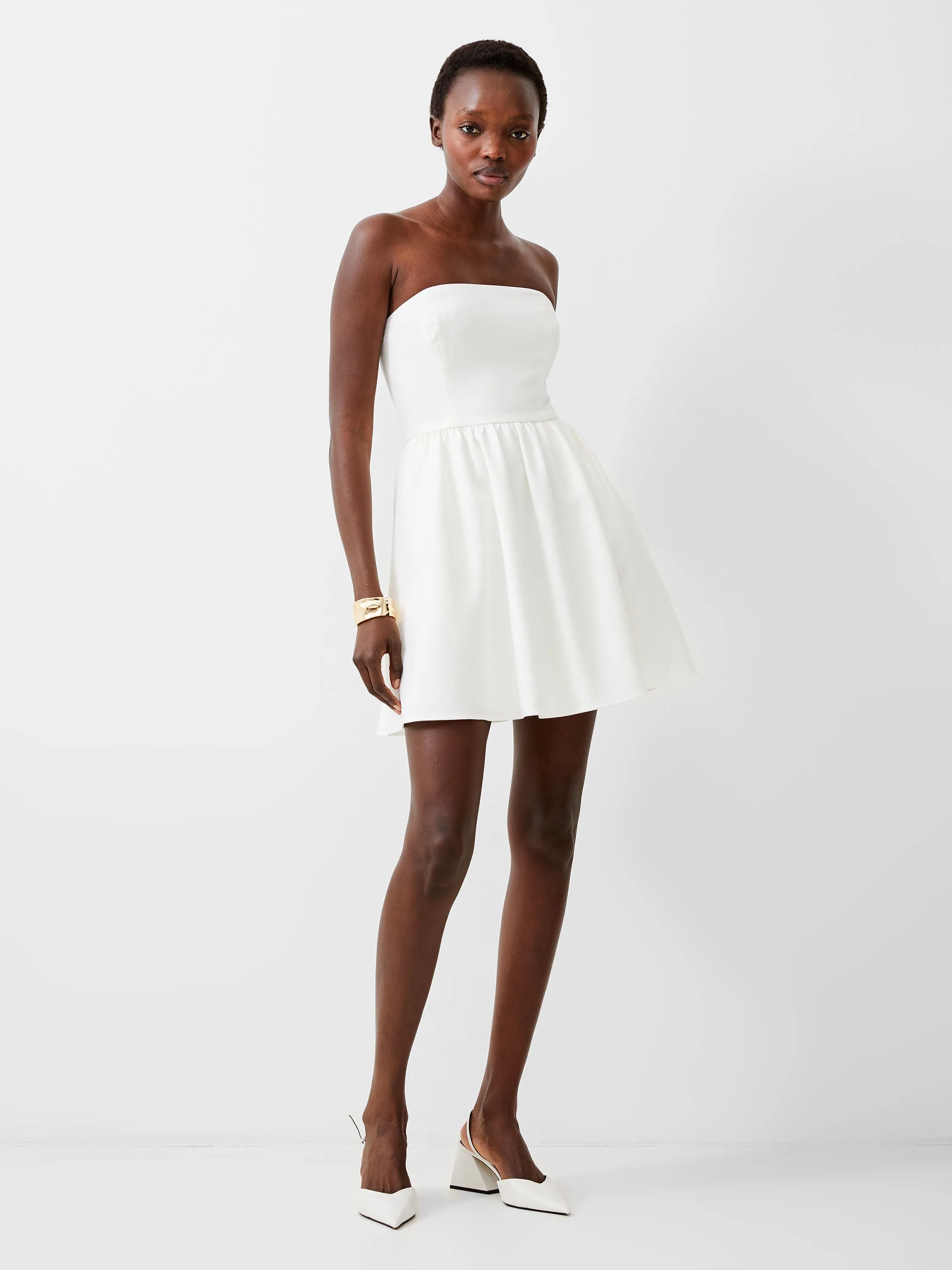 Whisper Strapless Peplum Dress sold by French Connection
